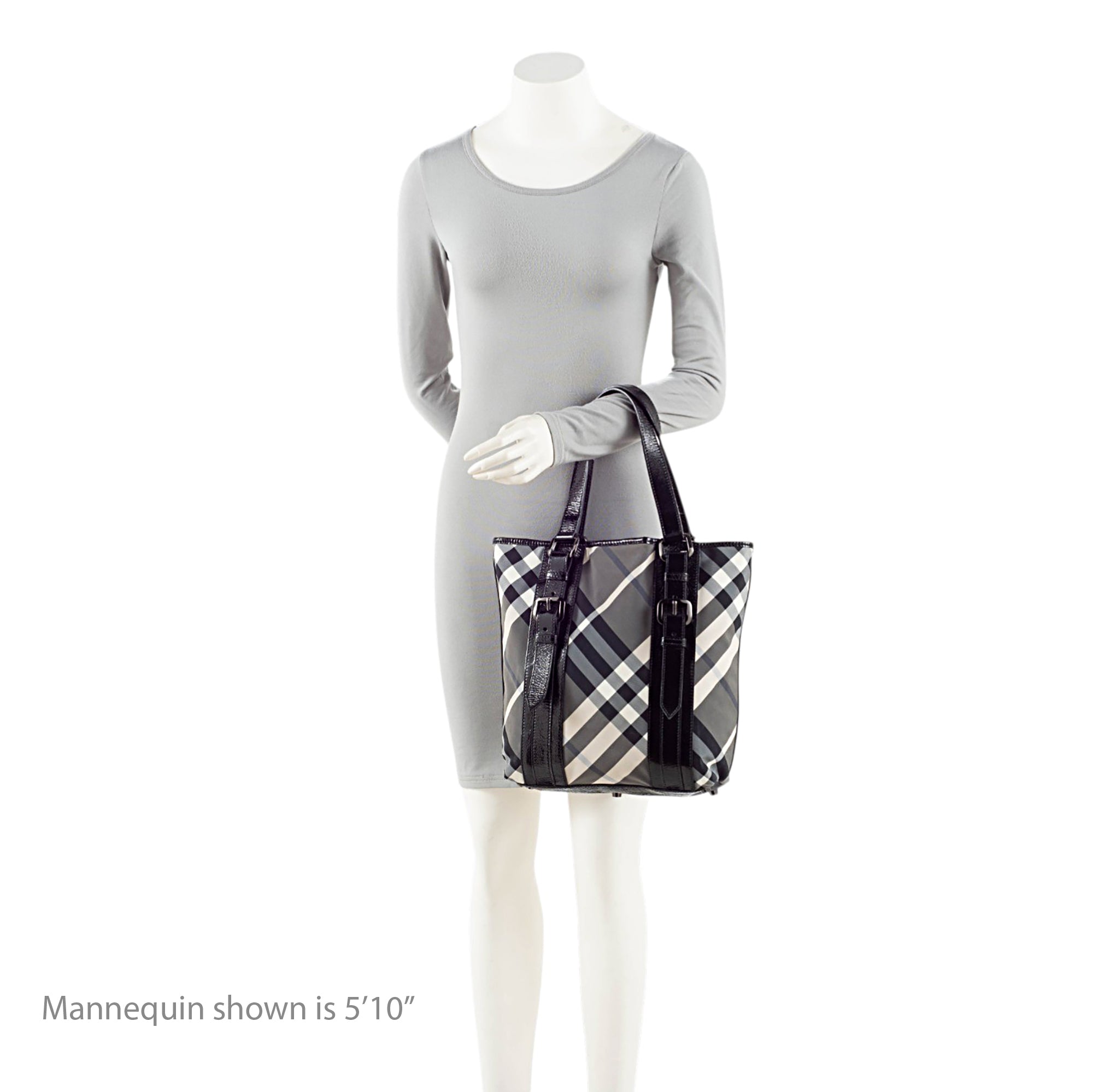 Burberry Nylon Beat Check Victoria Tote