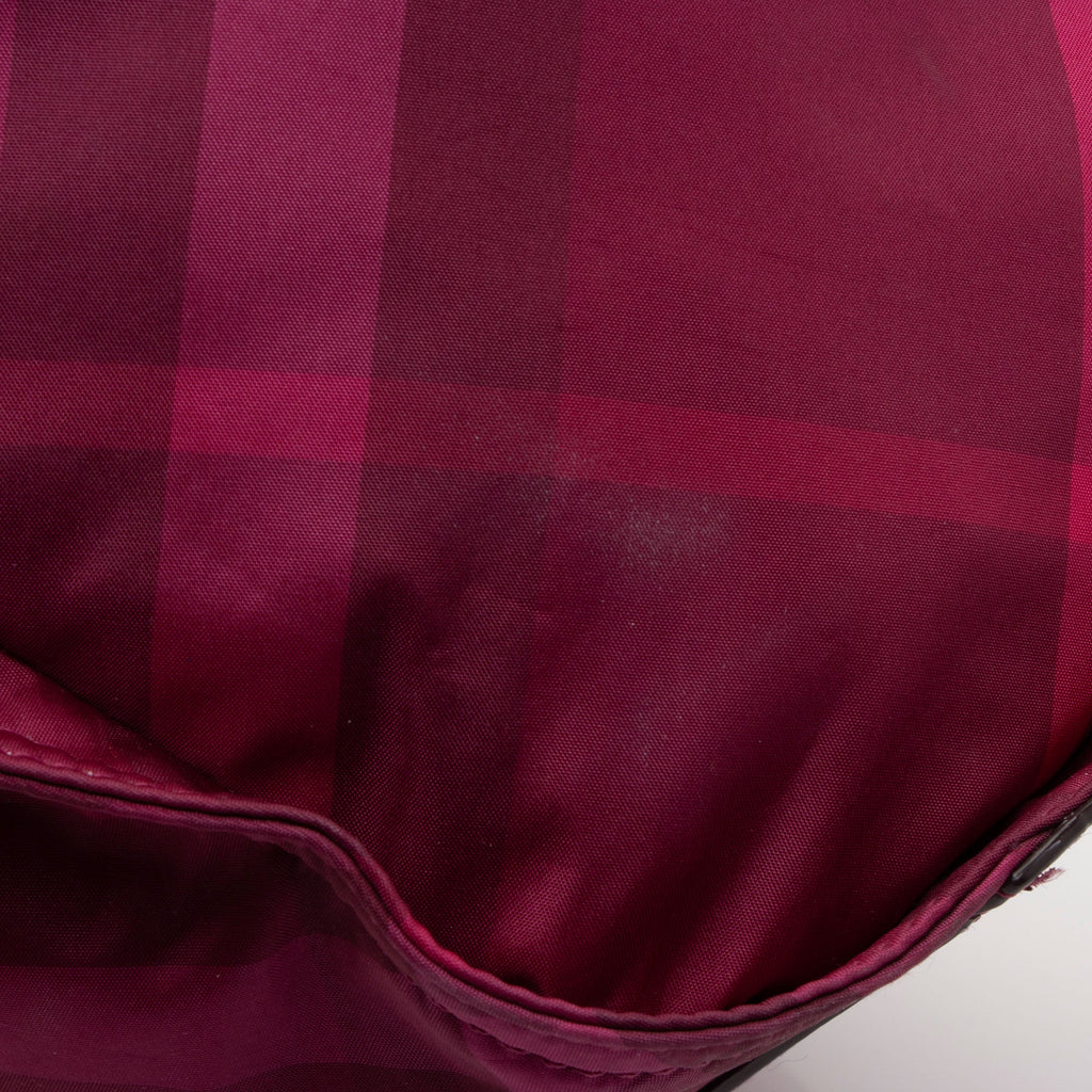 Burberry Nylon Check Buckleigh Packable Small Tote (SHF-ibEbJ7)