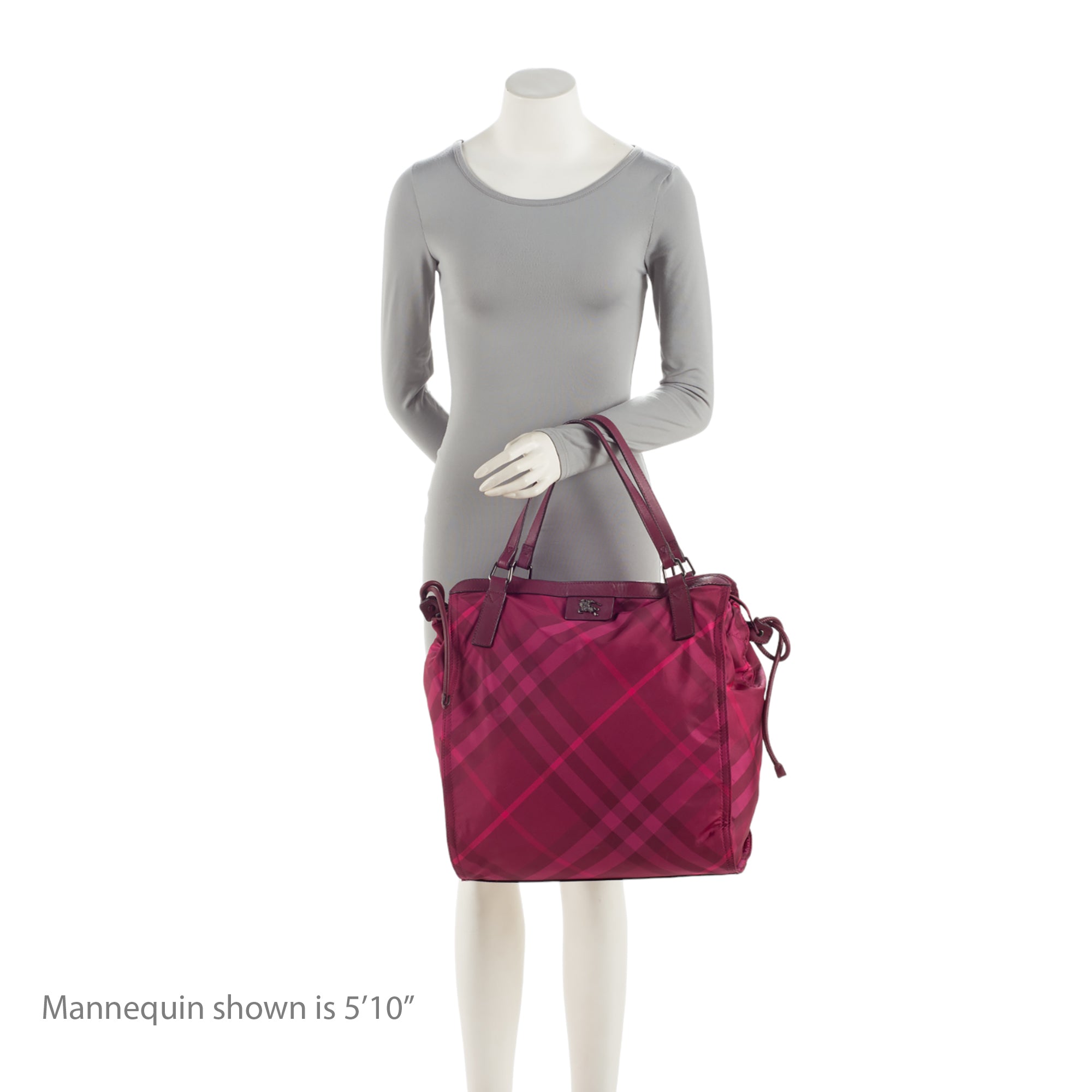 Burberry Nylon Check Buckleigh Packable Small Tote (SHF-ibEbJ7)