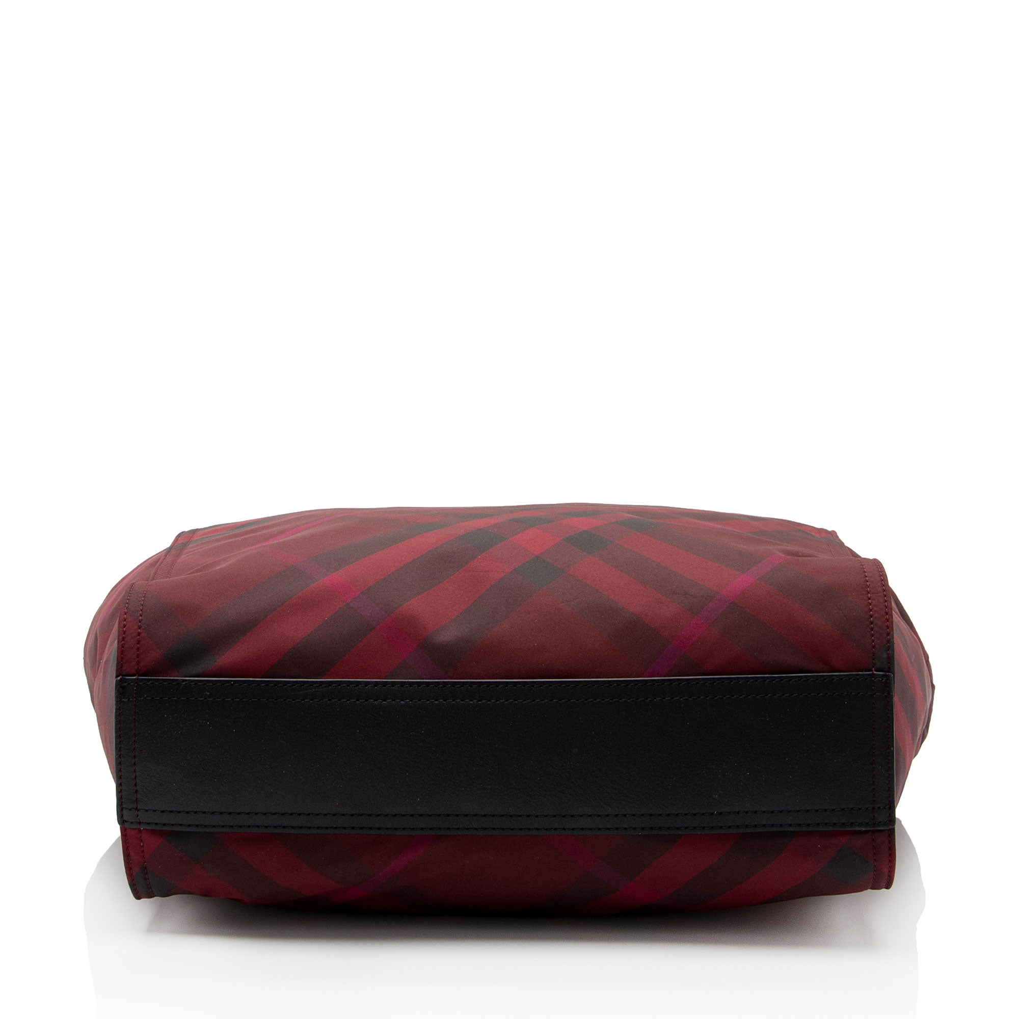 Burberry Nylon Check Buckleigh Packable Small Tote (SHF-mg4mKV)
