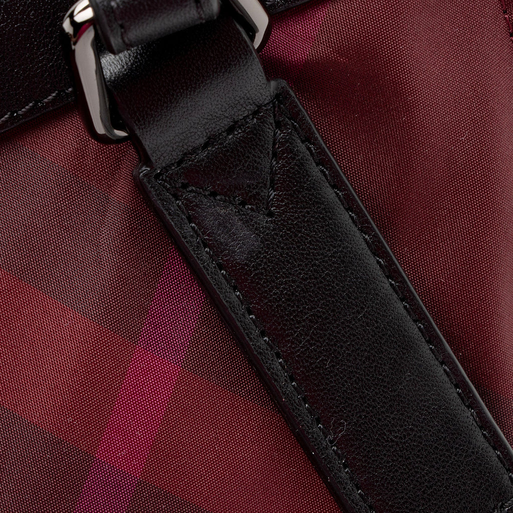 Burberry Nylon Check Buckleigh Packable Small Tote (SHF-mg4mKV)