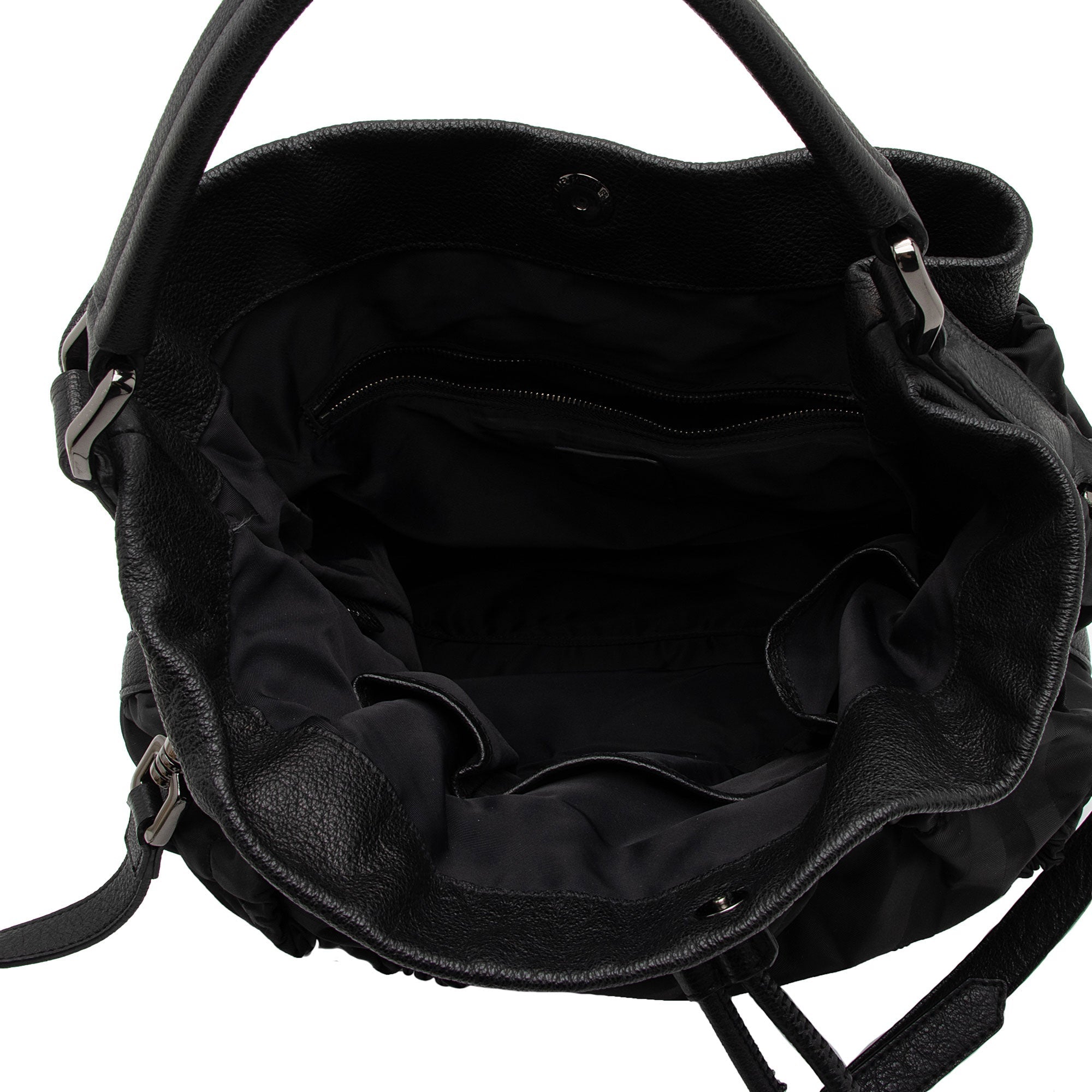 Burberry Nylon Check Large Hobo (SHF-o0QWiZ)