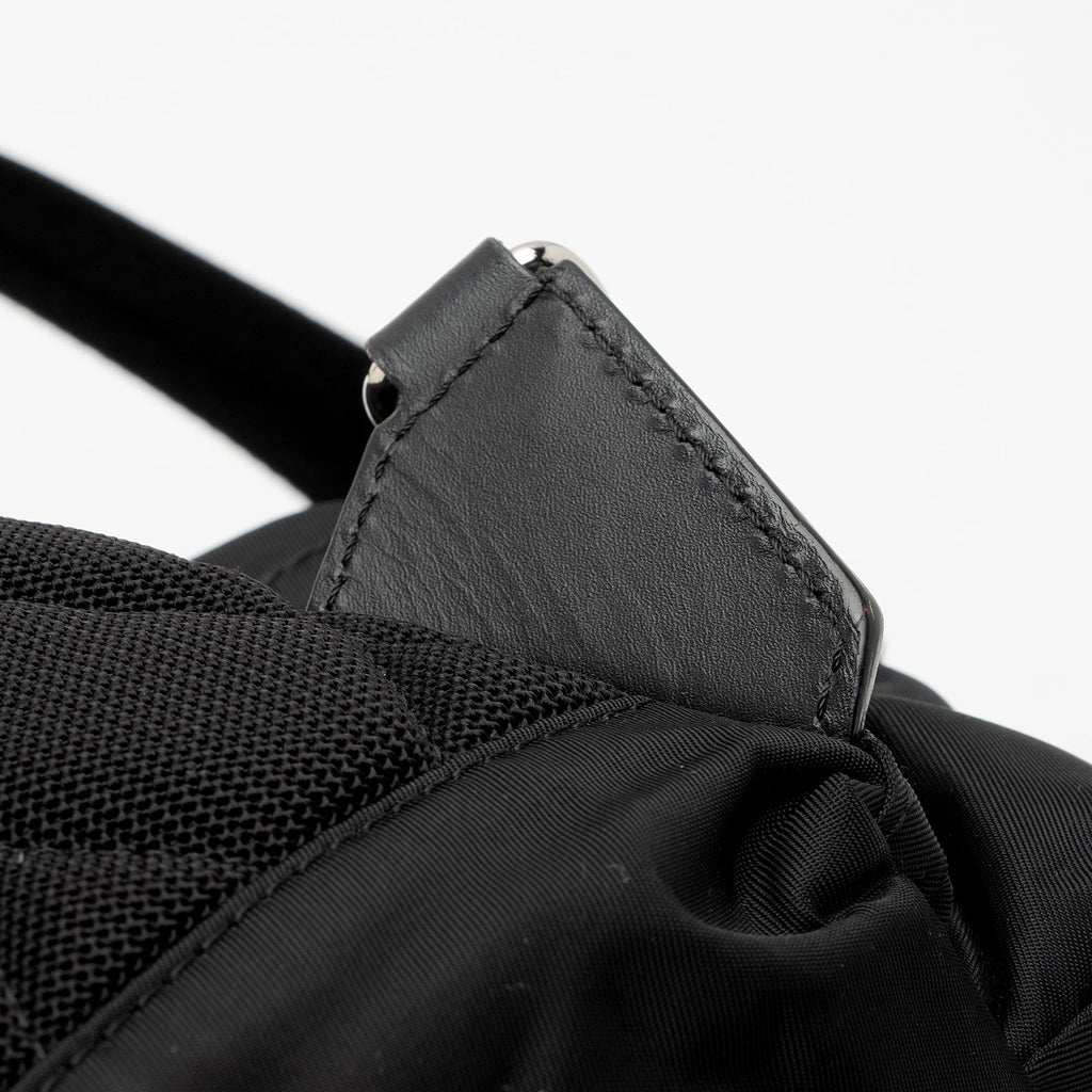 Burberry Nylon Leather Medium Rucksack Backpack (SHF-L8DnLS)