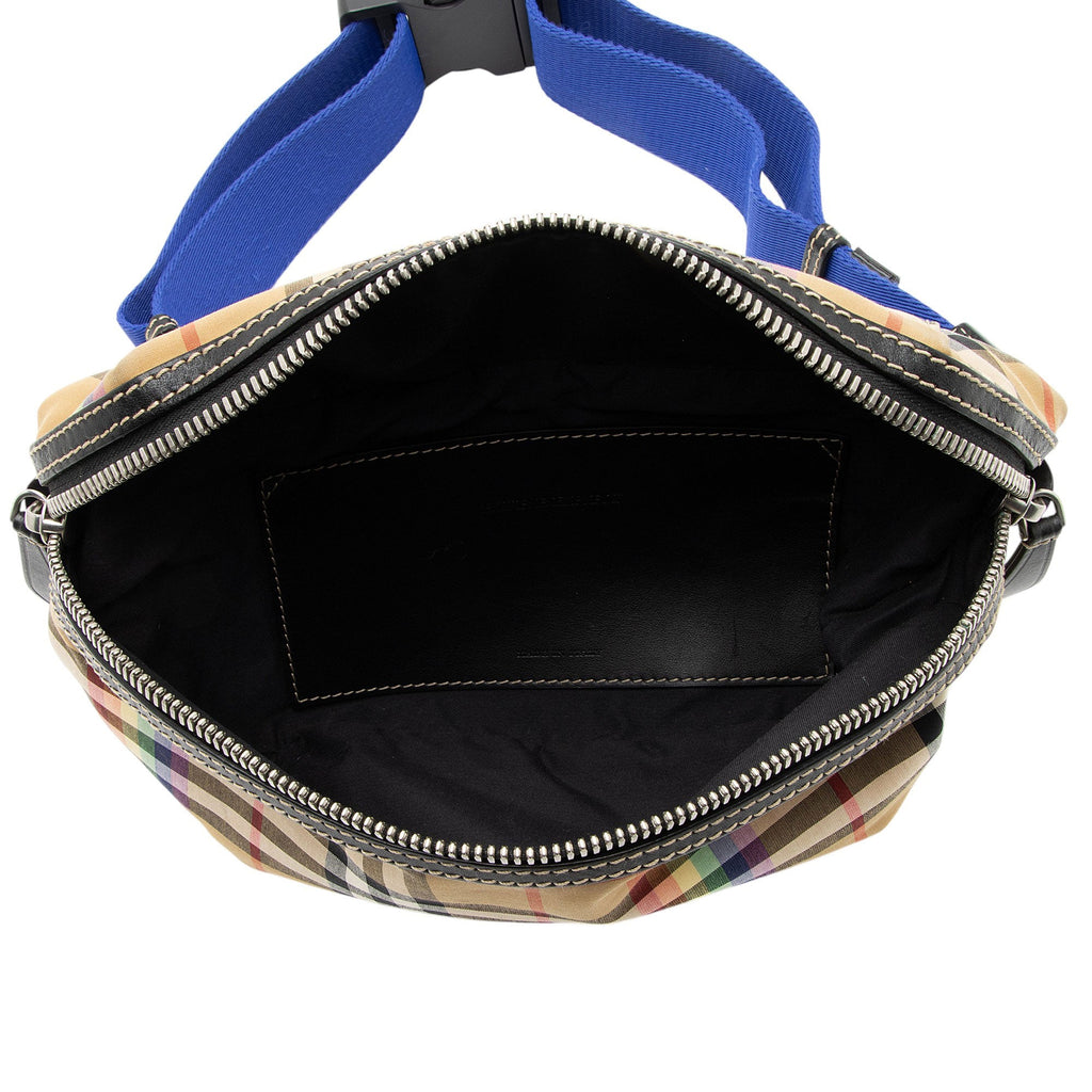 Burberry Nylon Vintage Check Rainbow Medium Belt Bag (SHF-mdTdyP)