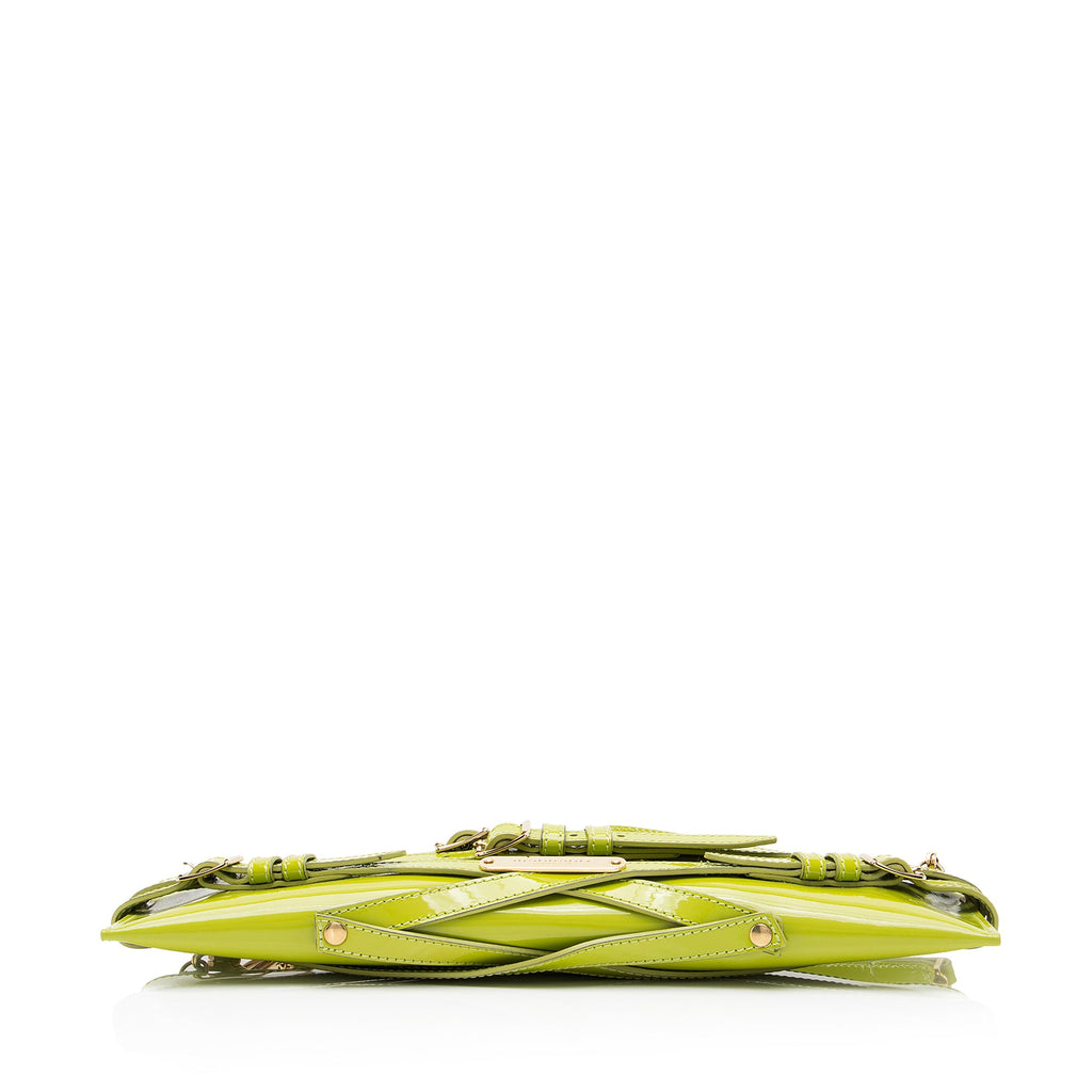 Burberry Patent Leather Parmoor Prorsum Clutch (SHF-23381)