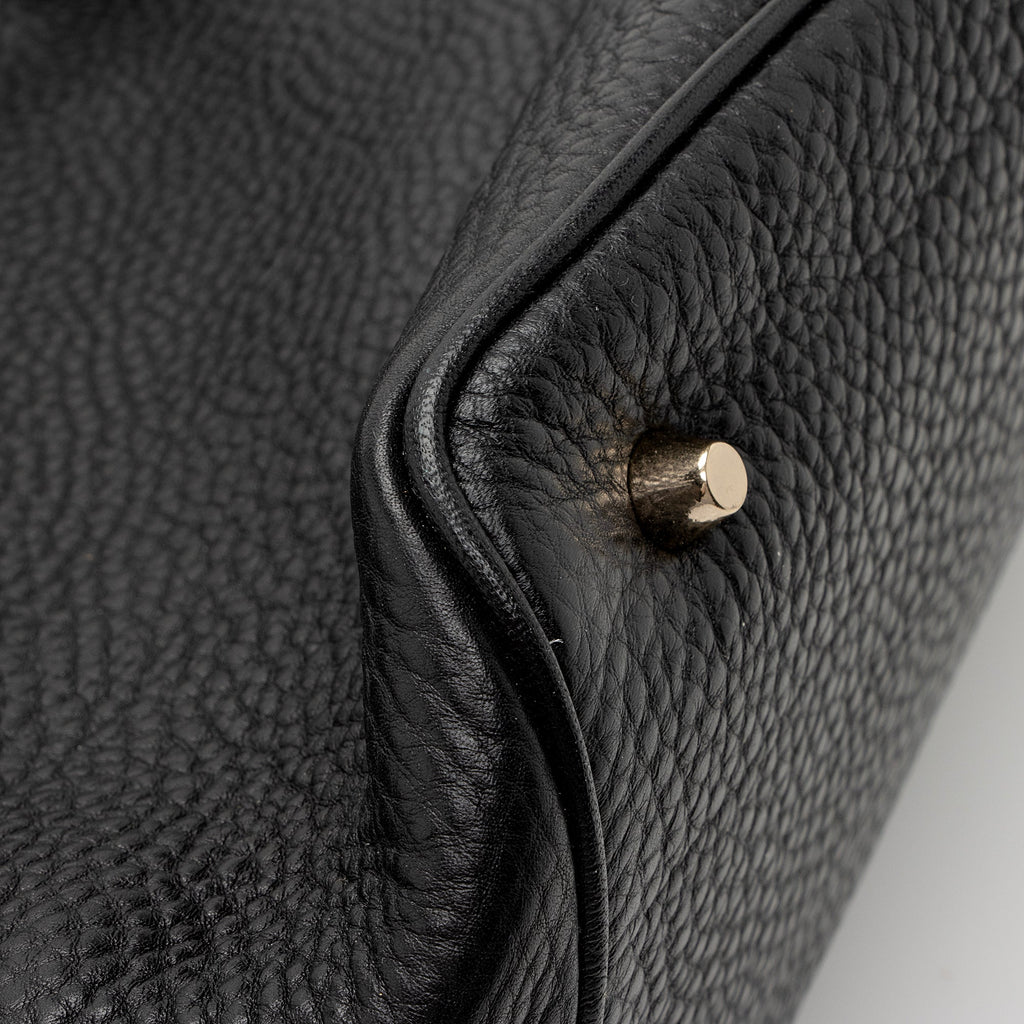 Burberry Pebbled Leather House Check Ashby Medium Hobo (SHF-22726)