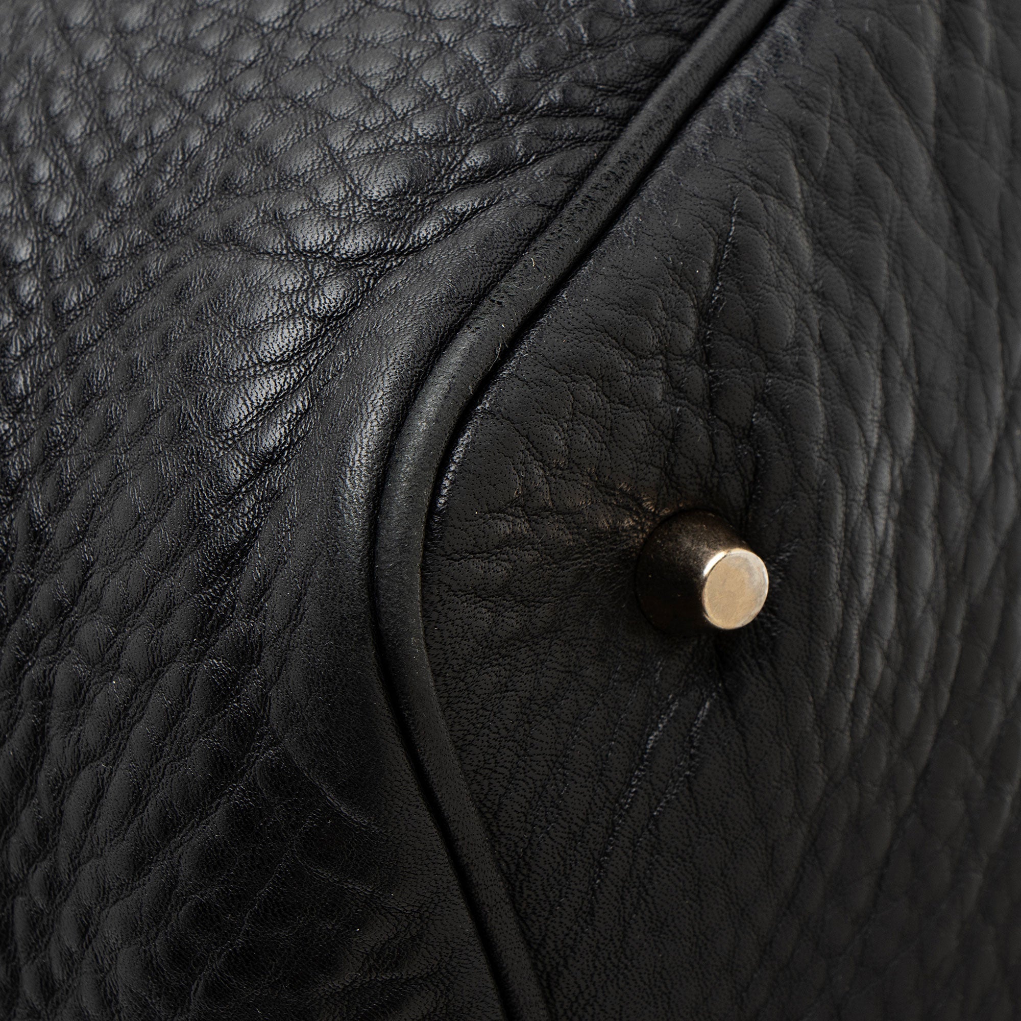 Burberry Pebbled Leather House Check Ashby Medium Hobo