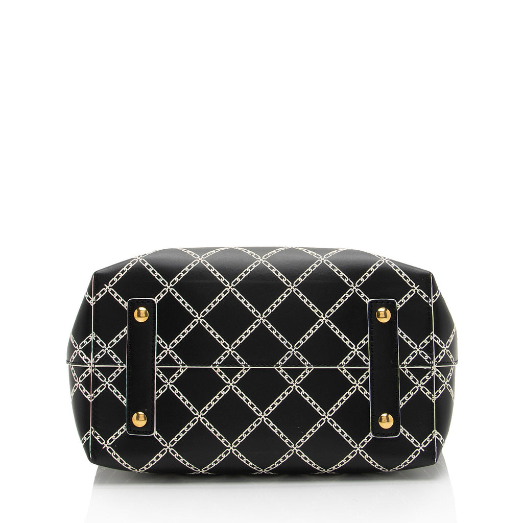 Burberry Perforated Leather Marais Belted Small Tote