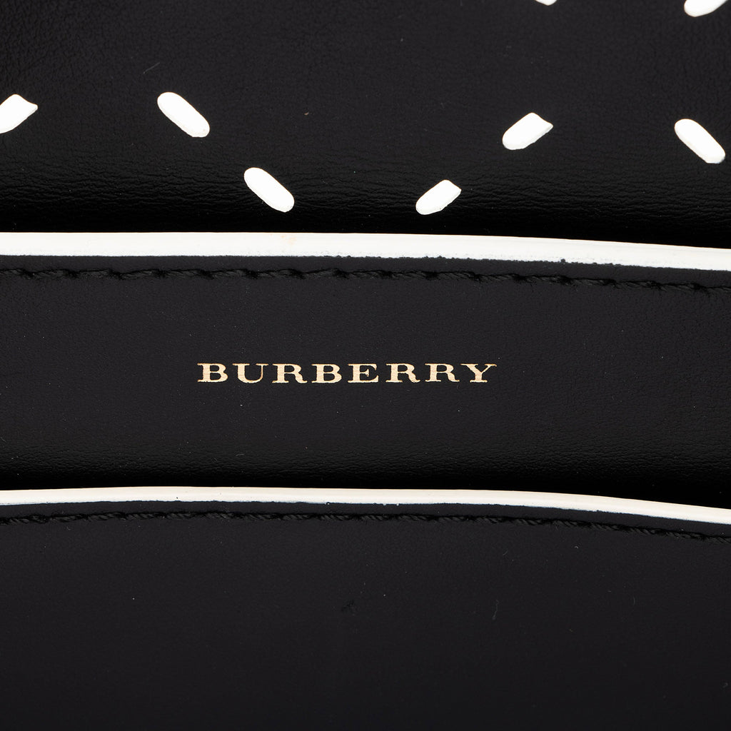 Burberry Perforated Leather Marais Belted Small Tote