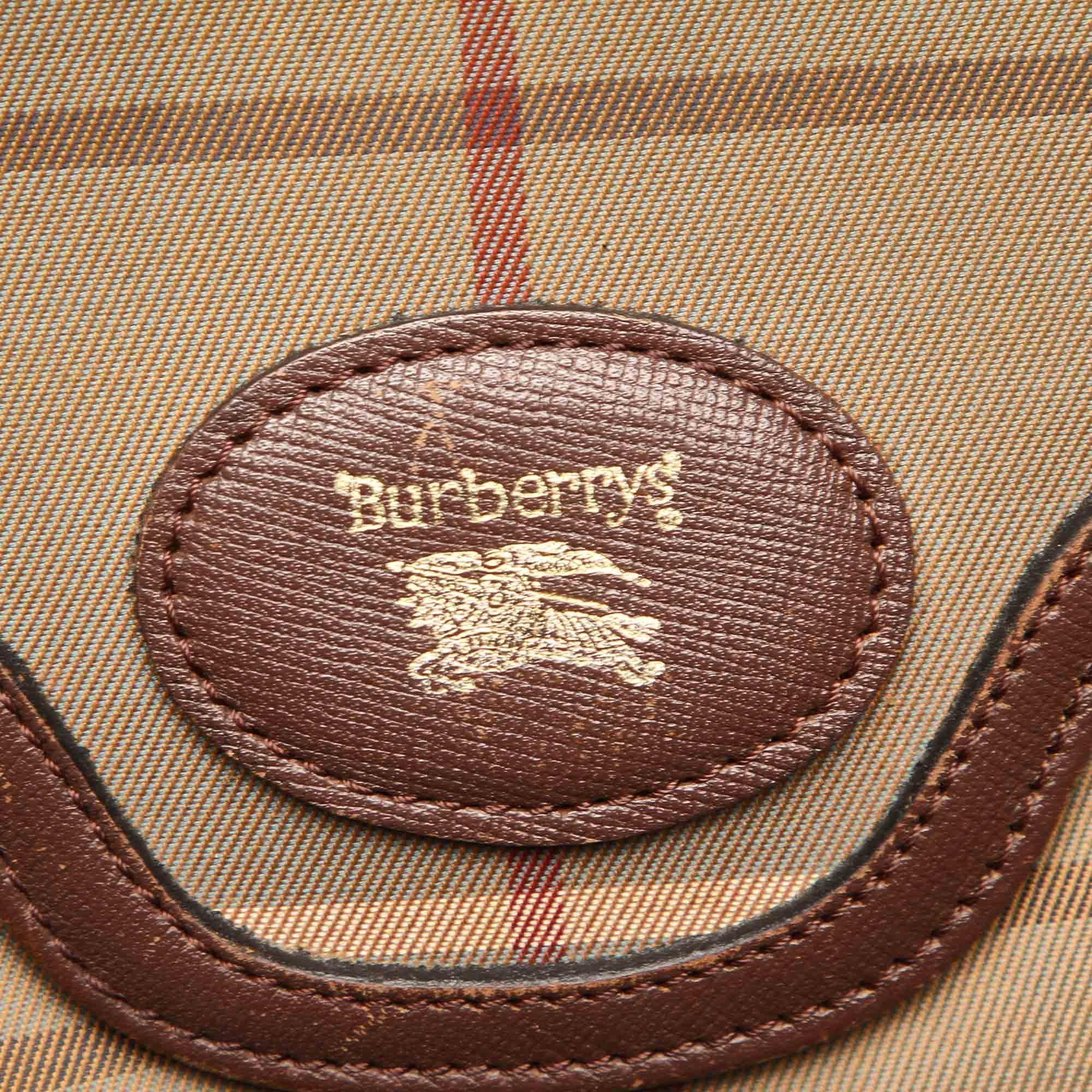 Burberry Plaid Canvas Crossbody Bag (SHG-22411)