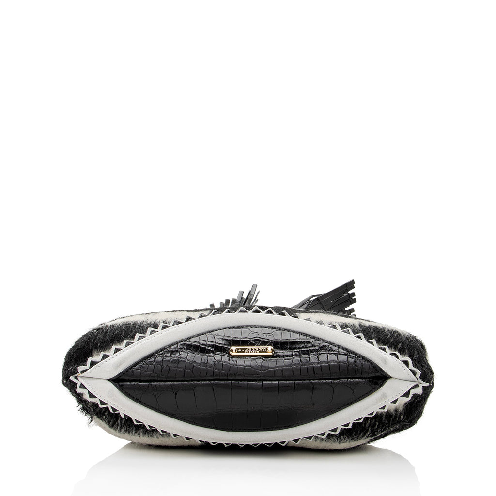 Burberry Prorsum Alpaca Alligator Suede Wilbur Crossbody Bag (SHF-22523)