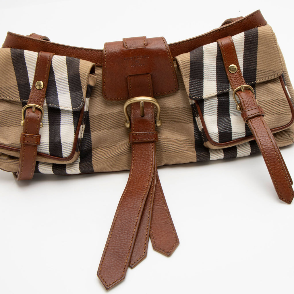 Burberry House Check Cinda Pocket Shoulder Bag (SHF-reuT4B)