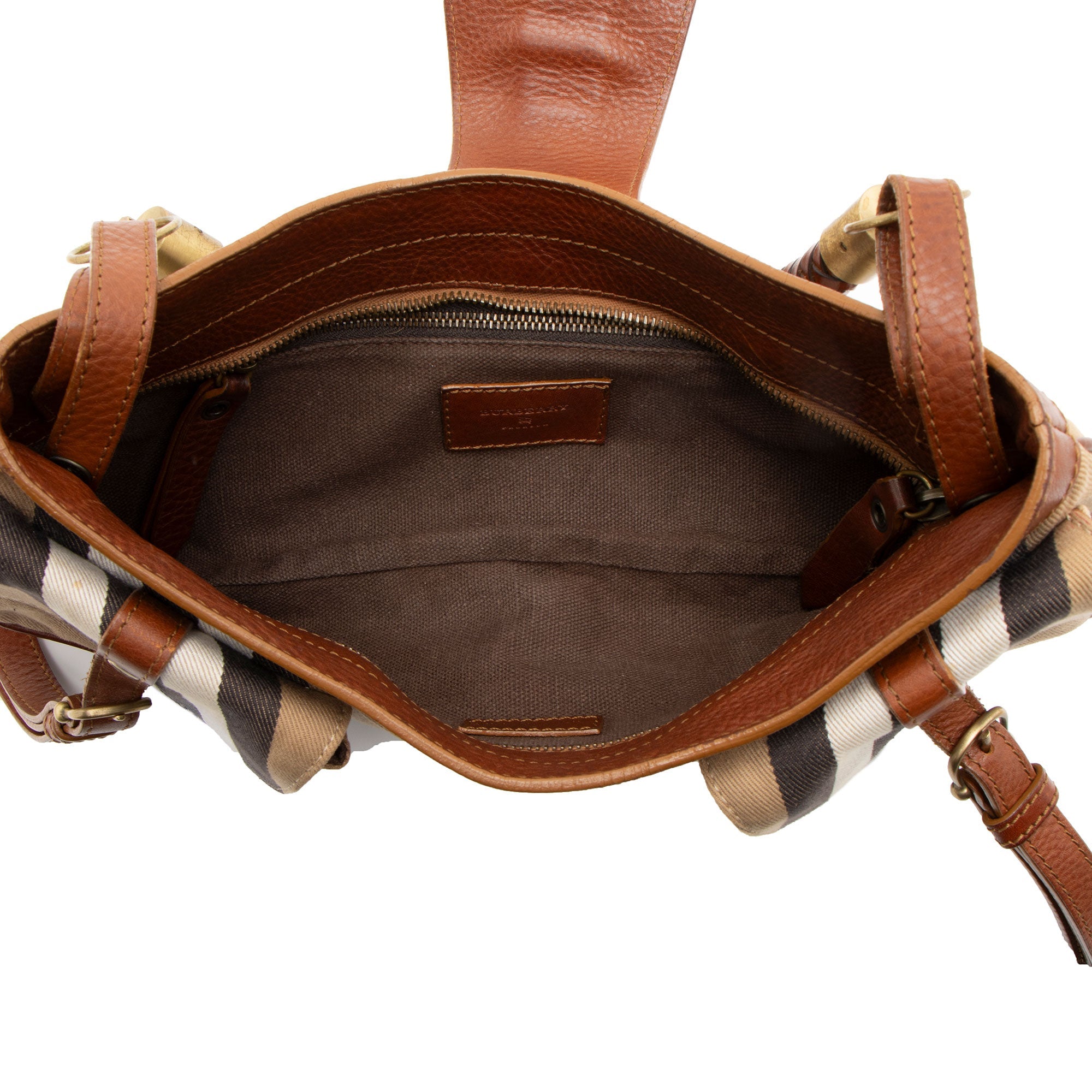 Burberry House Check Cinda Pocket Shoulder Bag (SHF-reuT4B)