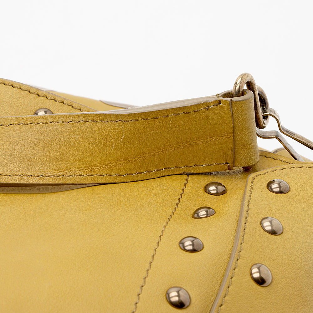 Burberry Prosum Leather Studded Hobo (SHF-18481)