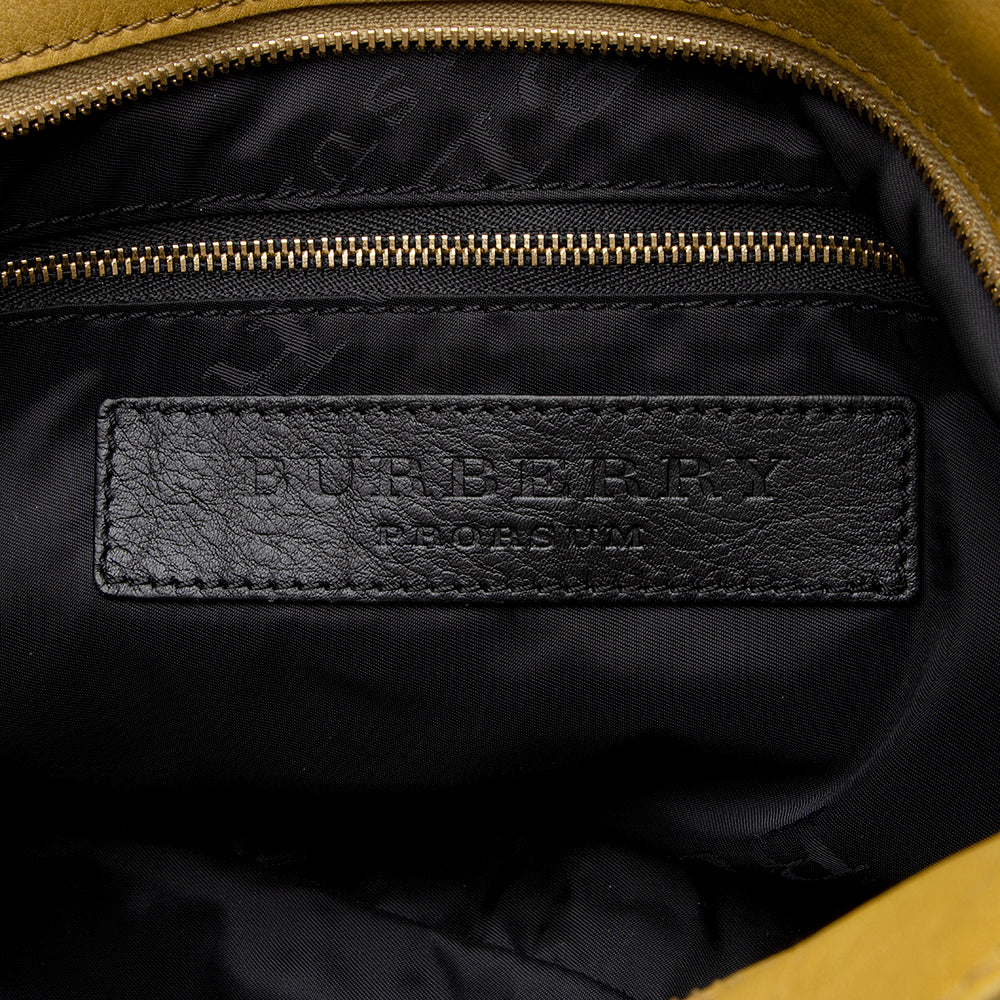 Burberry Prosum Leather Studded Hobo (SHF-18481)