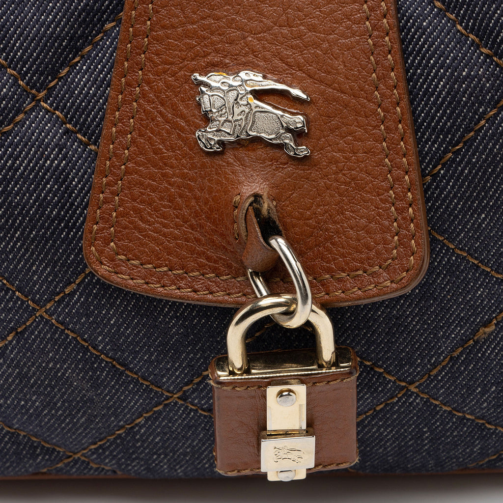 Burberry Quilted Denim Brooke Hobo (SHF-WPD1Mt)