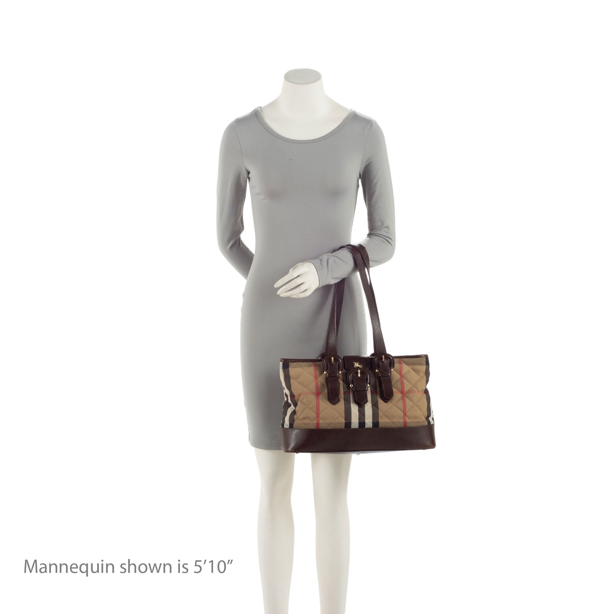 Burberry Quilted House Check Manor Tote (SHF-9N5HL6)
