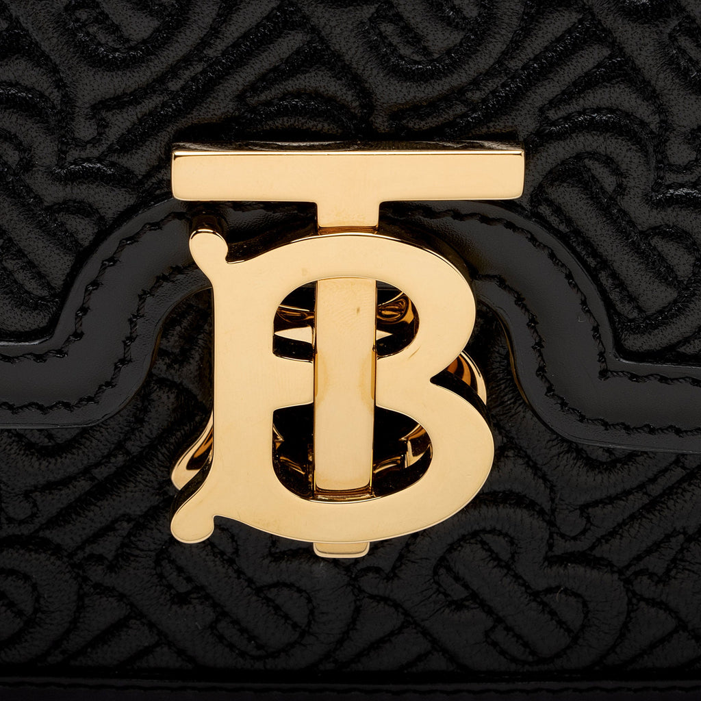 Burberry Quilted Lambskin TB Flap Chain Small Shoulder Bag (SHF-CKbjKv)