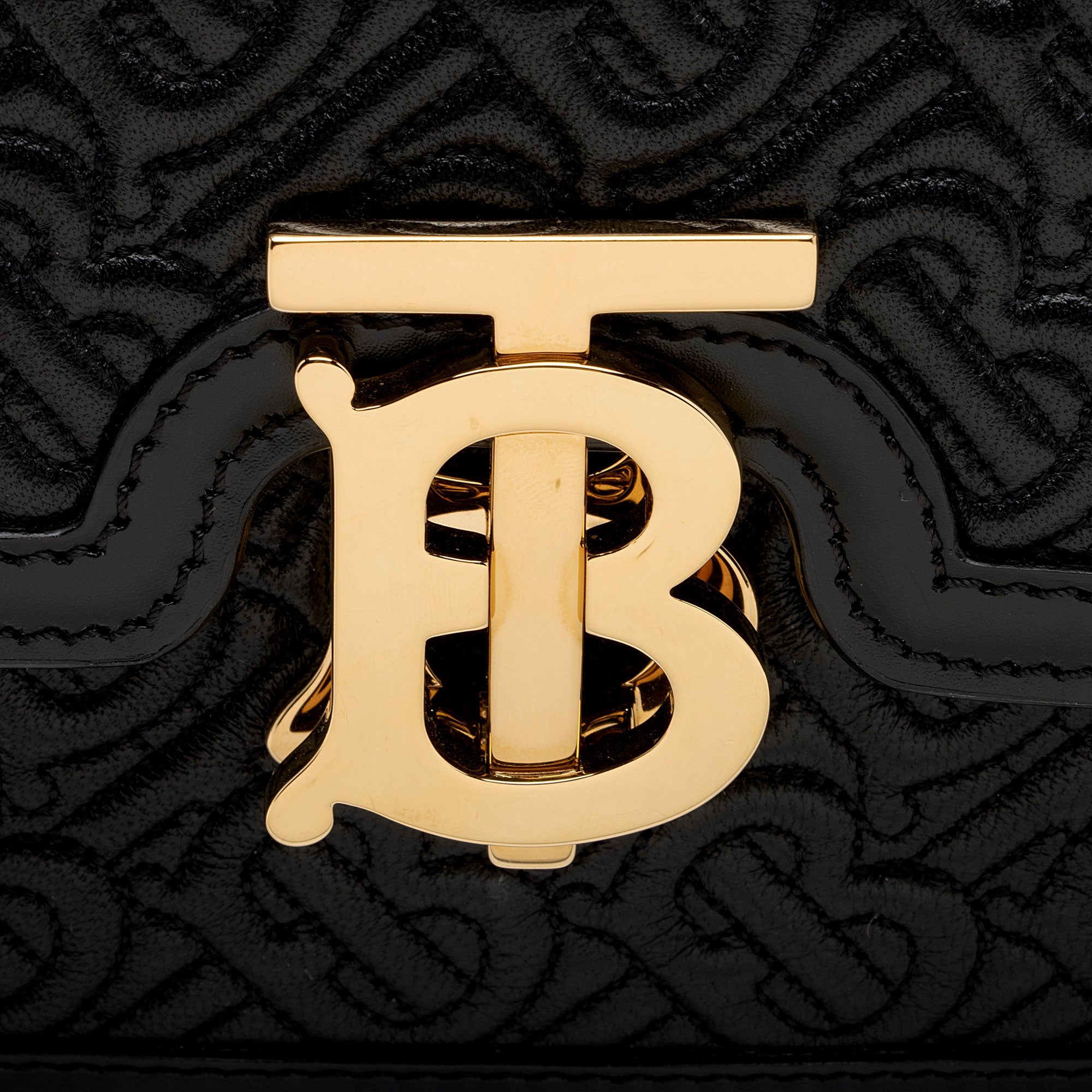 Burberry Quilted Lambskin TB Flap Chain Small Shoulder Bag (SHF-CKbjKv)