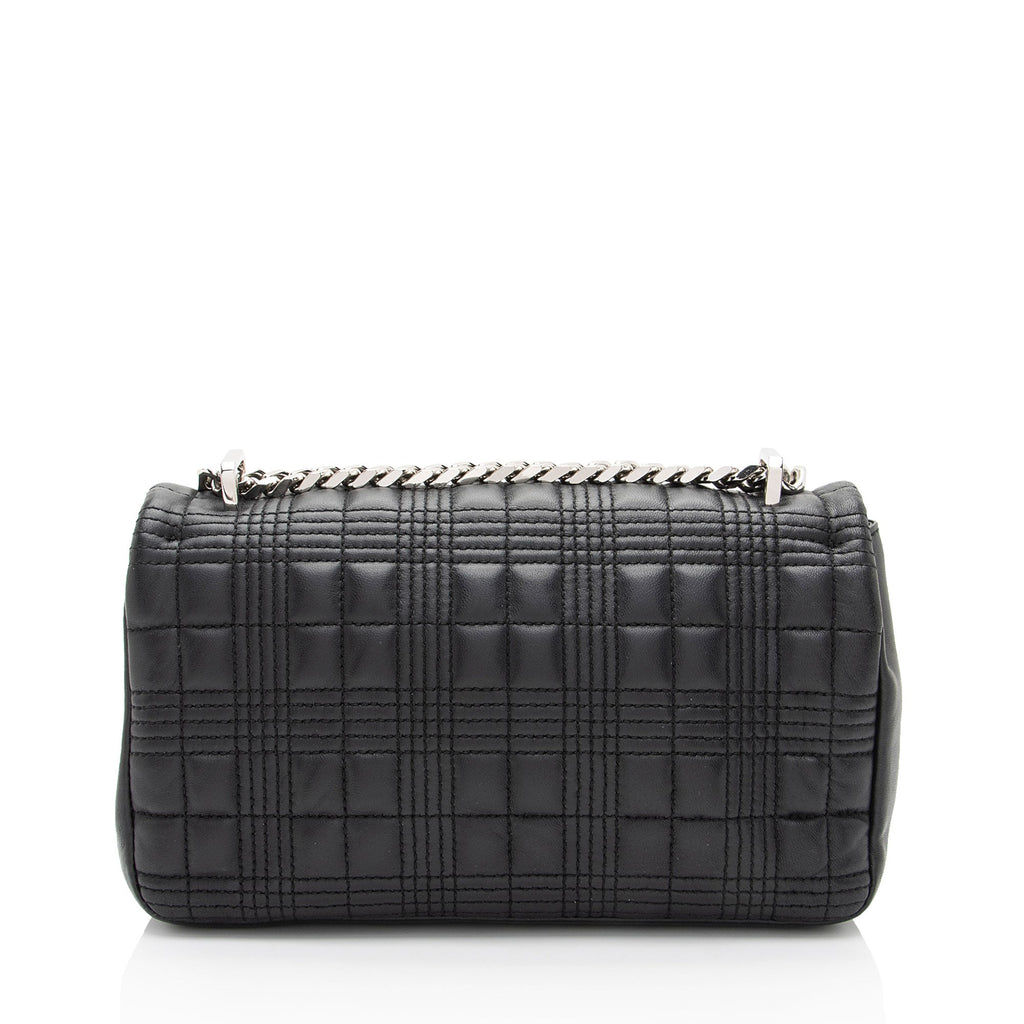 Burberry Quilted Lambskin TB Lola Chain Small Crossbody (SHF-MTysID)