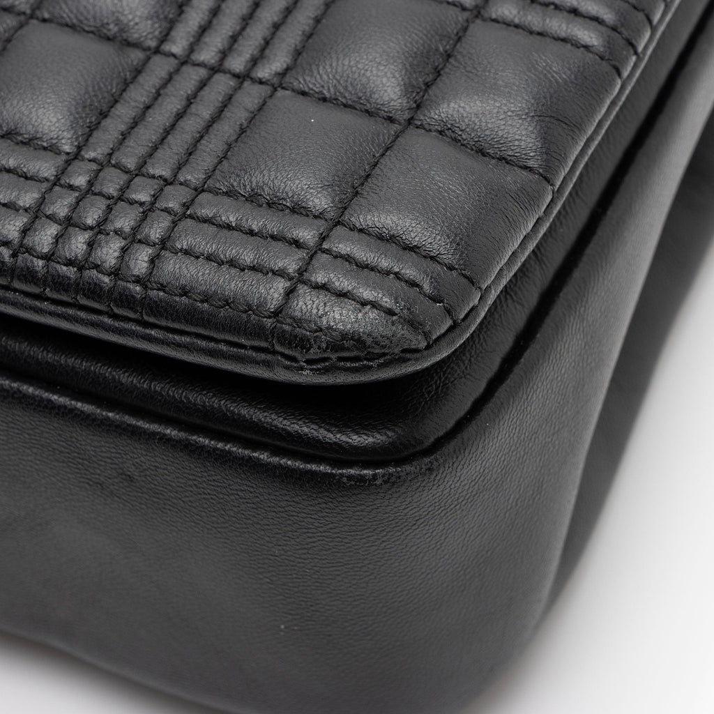 Burberry Quilted Lambskin TB Lola Chain Small Crossbody (SHF-MTysID)