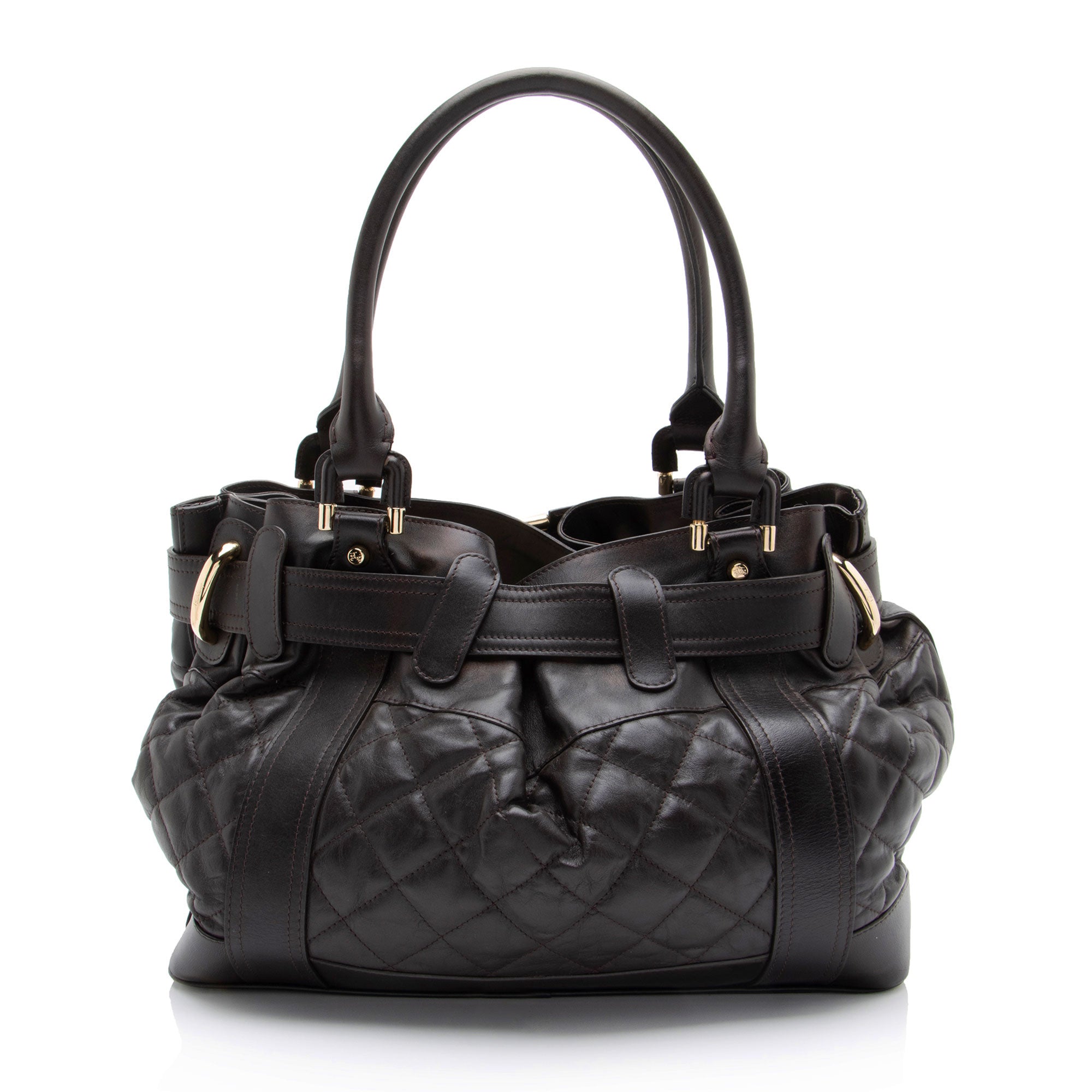Burberry Quilted Leather Beaton Satchel