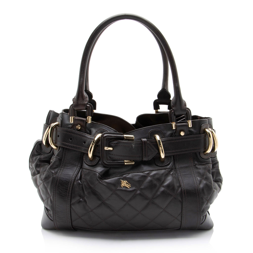 Burberry Quilted Leather Beaton Satchel