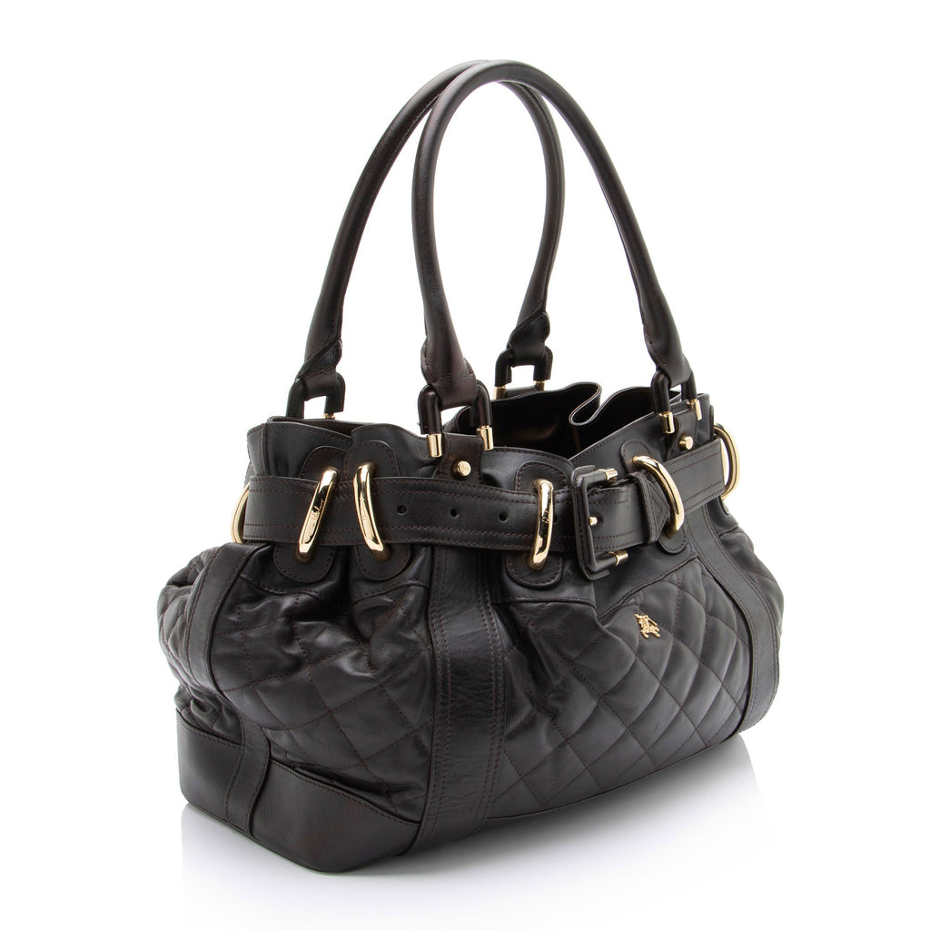Burberry Quilted Leather Beaton Satchel