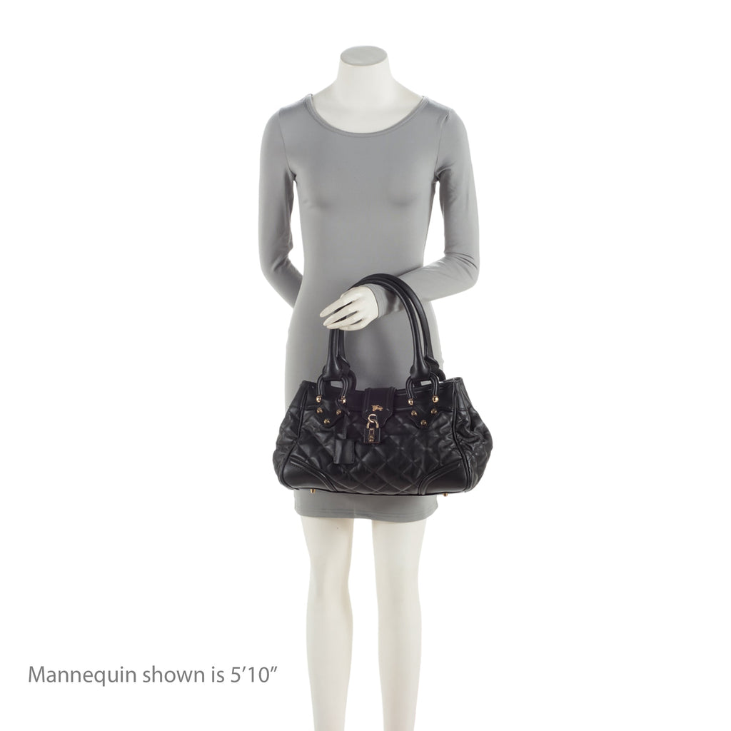 Burberry Quilted Leather Manor Satchel (SHF-XS6CjR)