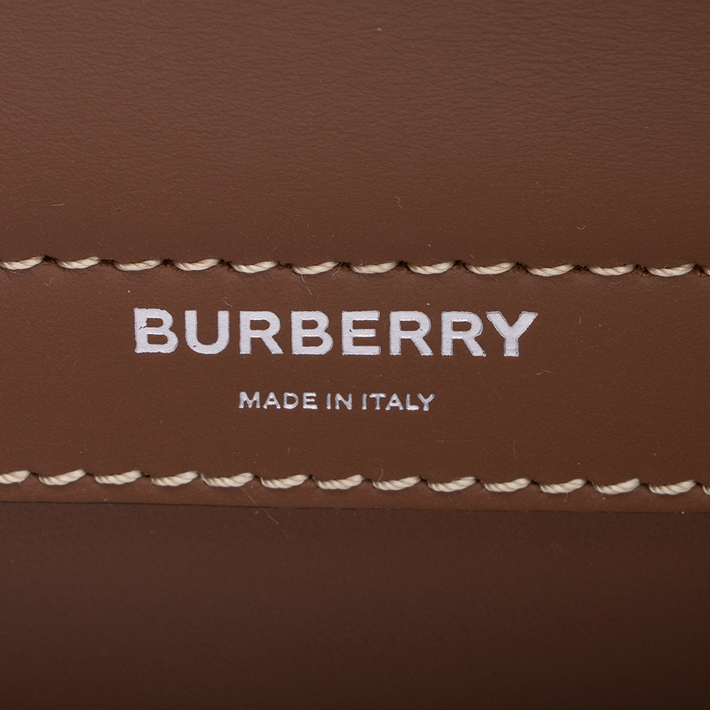 Burberry Smooth Calfskin Horseferry Print Title Mini Shoulder Bag (SHF-16316)