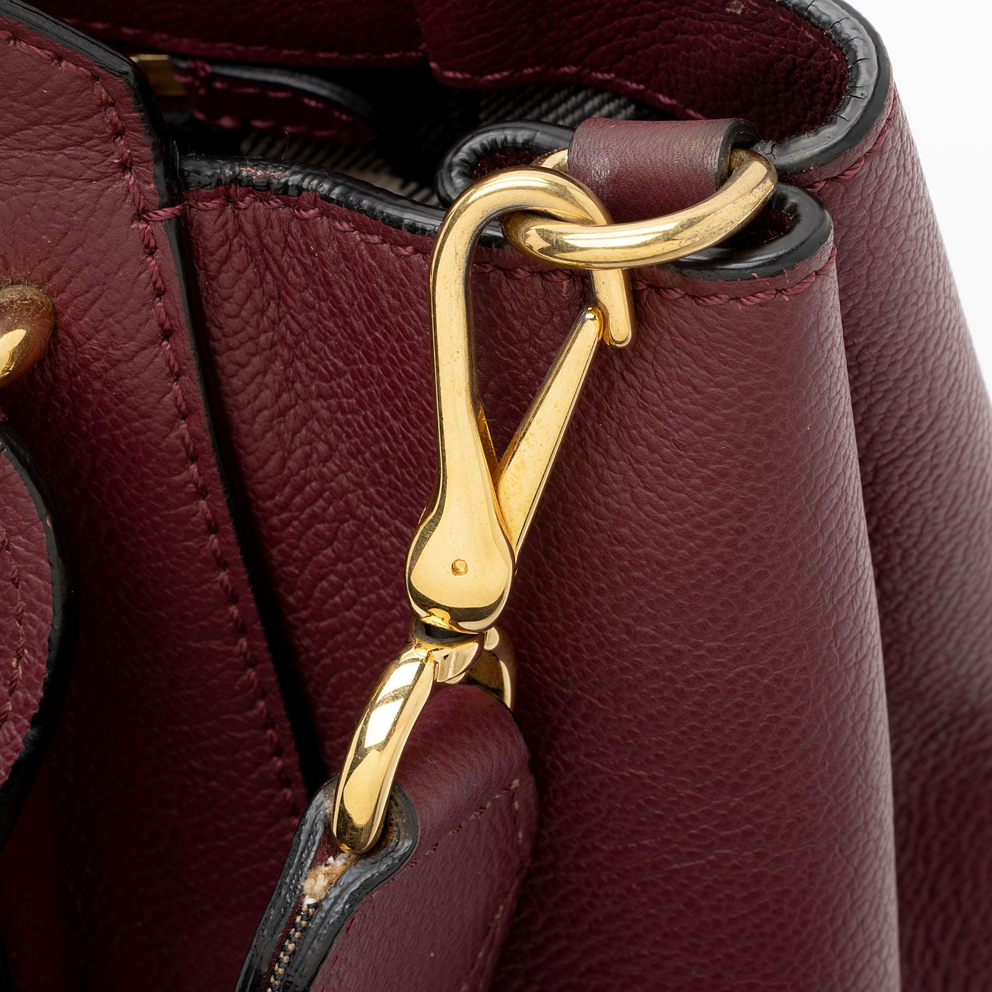 Burberry Soft Grain Calfskin Buckle Medium Tote