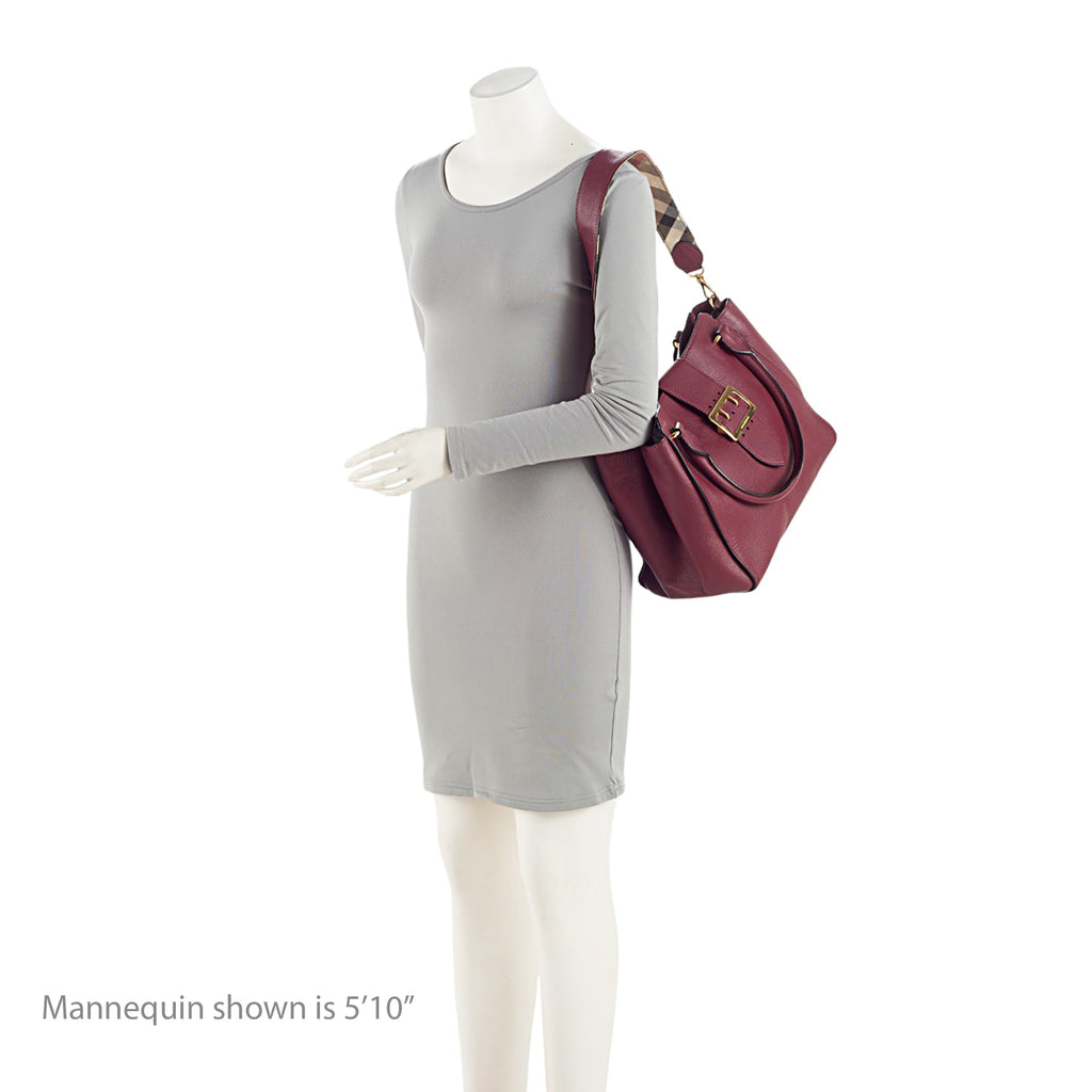 Burberry Soft Grain Calfskin Buckle Medium Tote