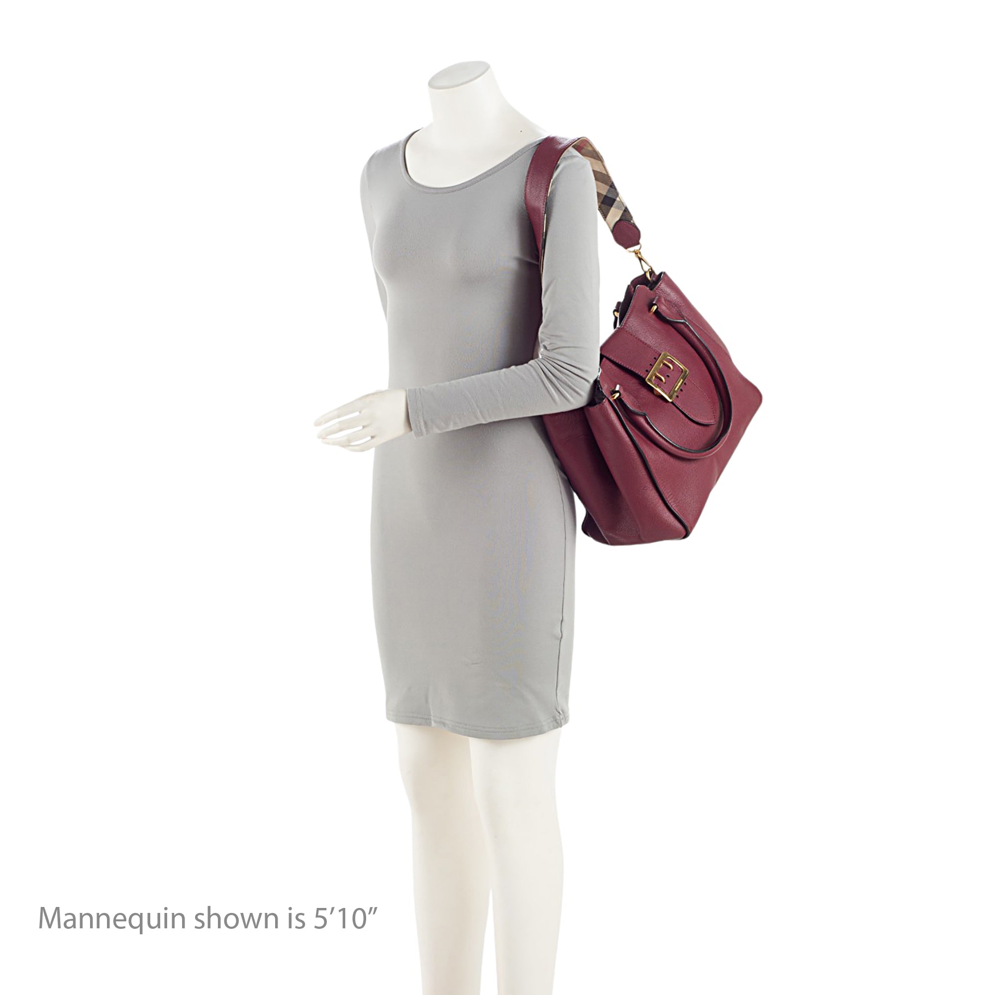 Burberry Soft Grain Calfskin Buckle Medium Tote