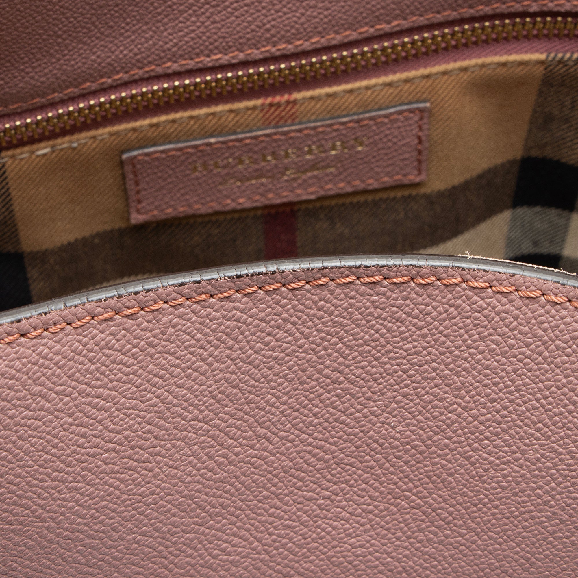 Burberry Soft Grain Calfskin Buckle Medium Tote