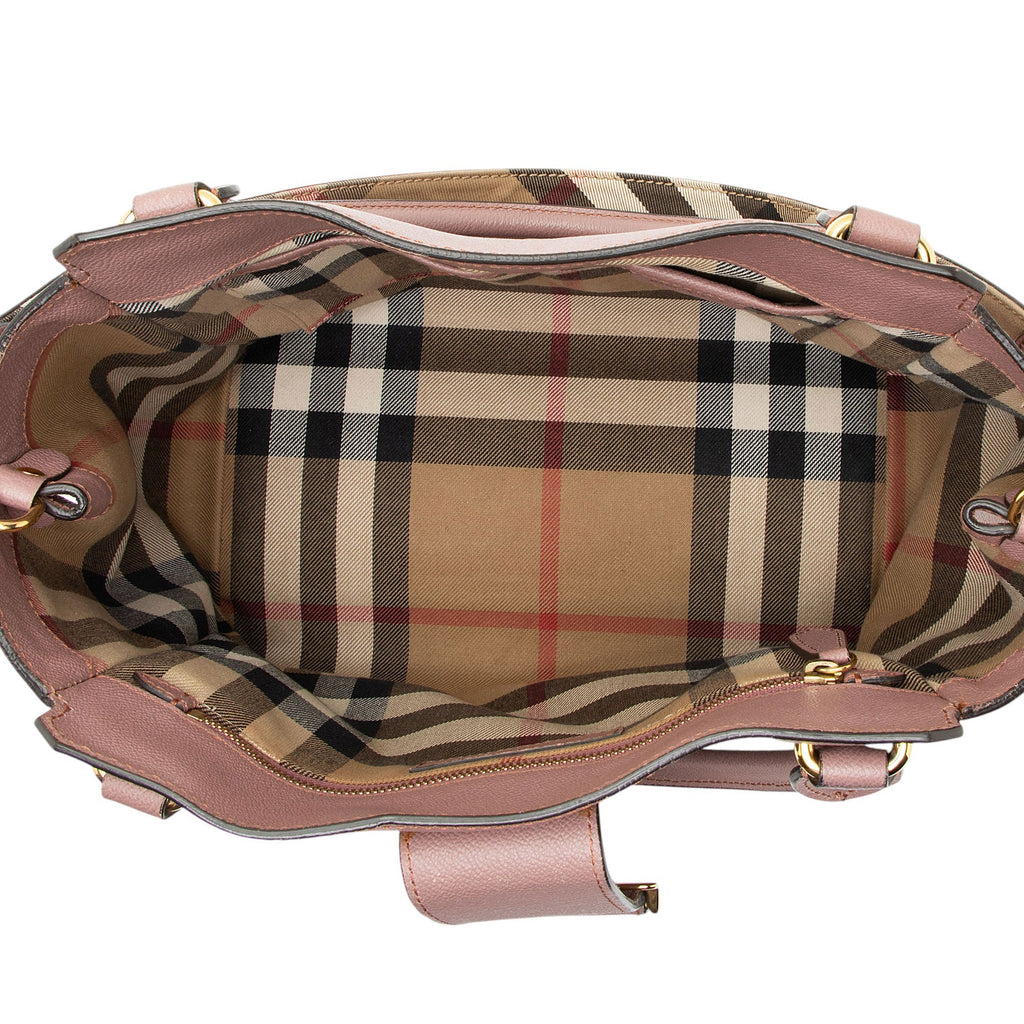 Burberry Soft Grain Calfskin Buckle Medium Tote