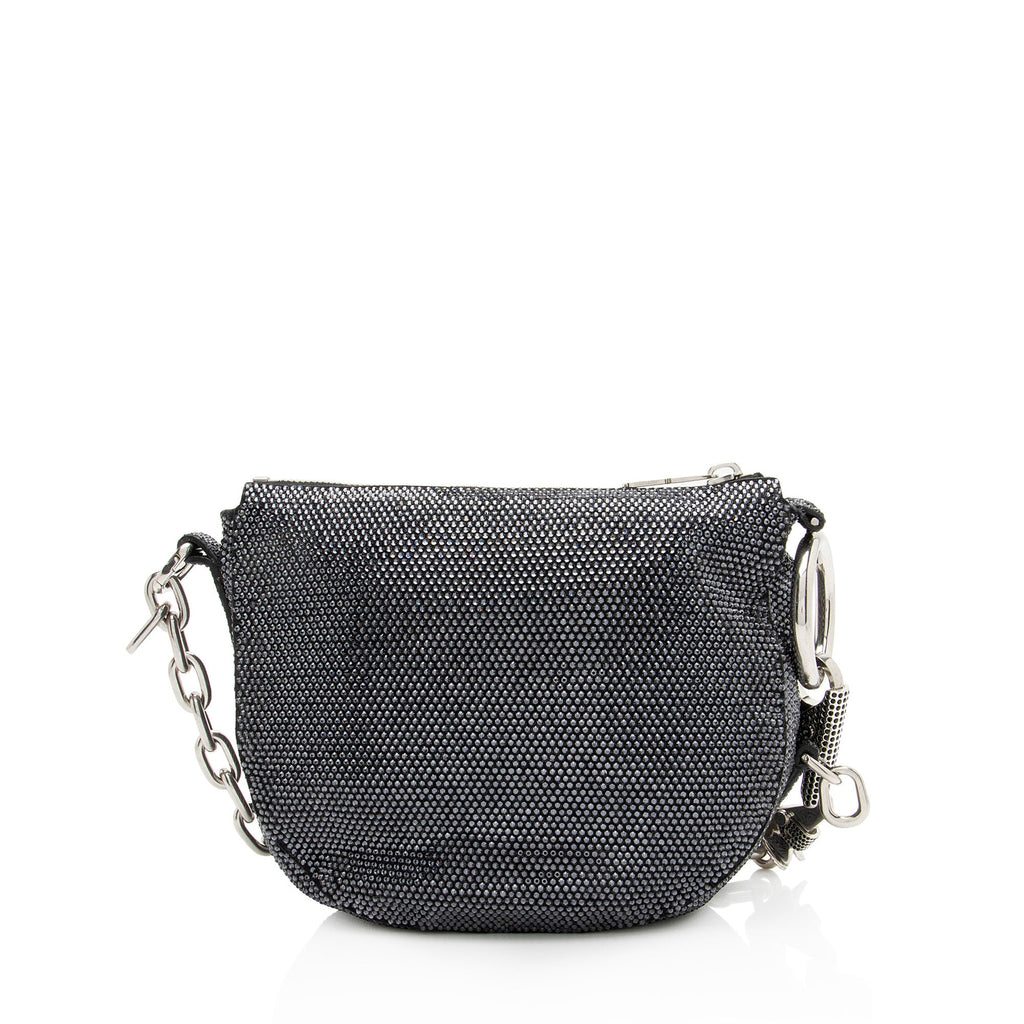 Burberry Suede Crystal Knight Mini Shoulder Bag