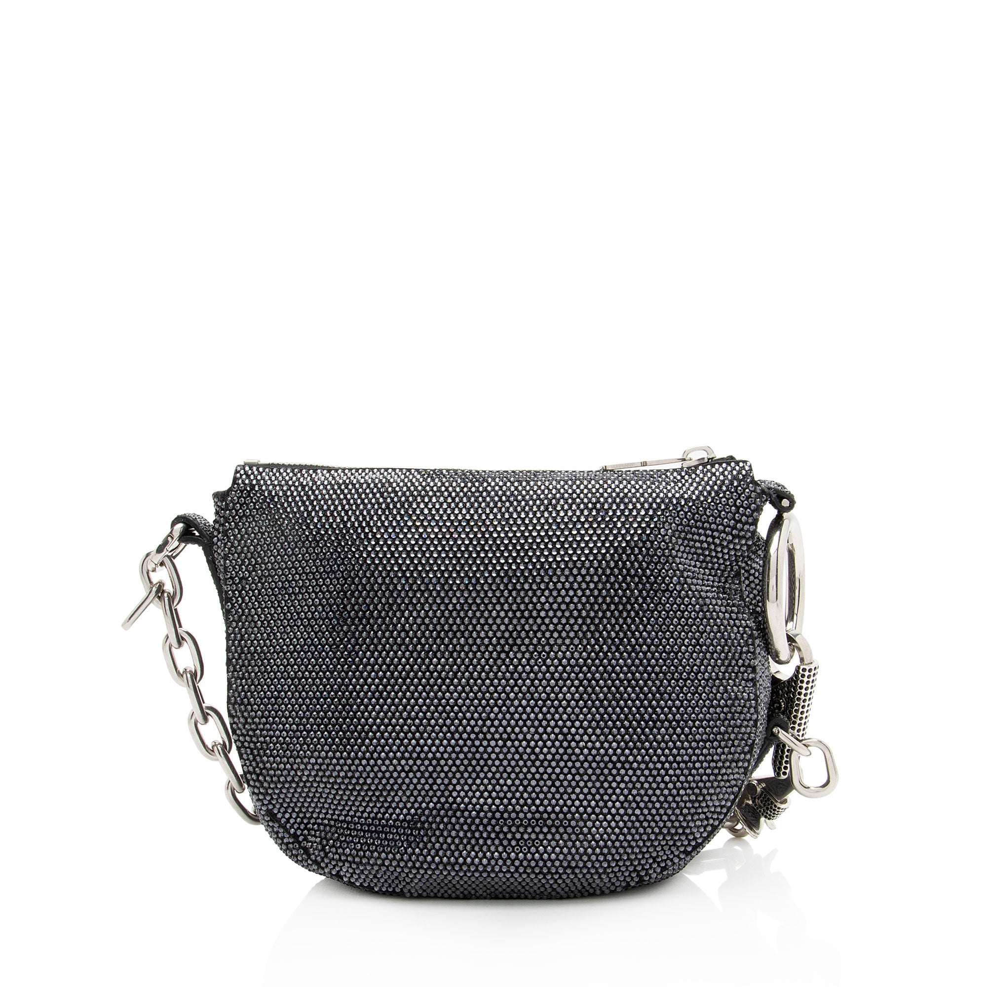 Burberry Suede Crystal Knight Mini Shoulder Bag
