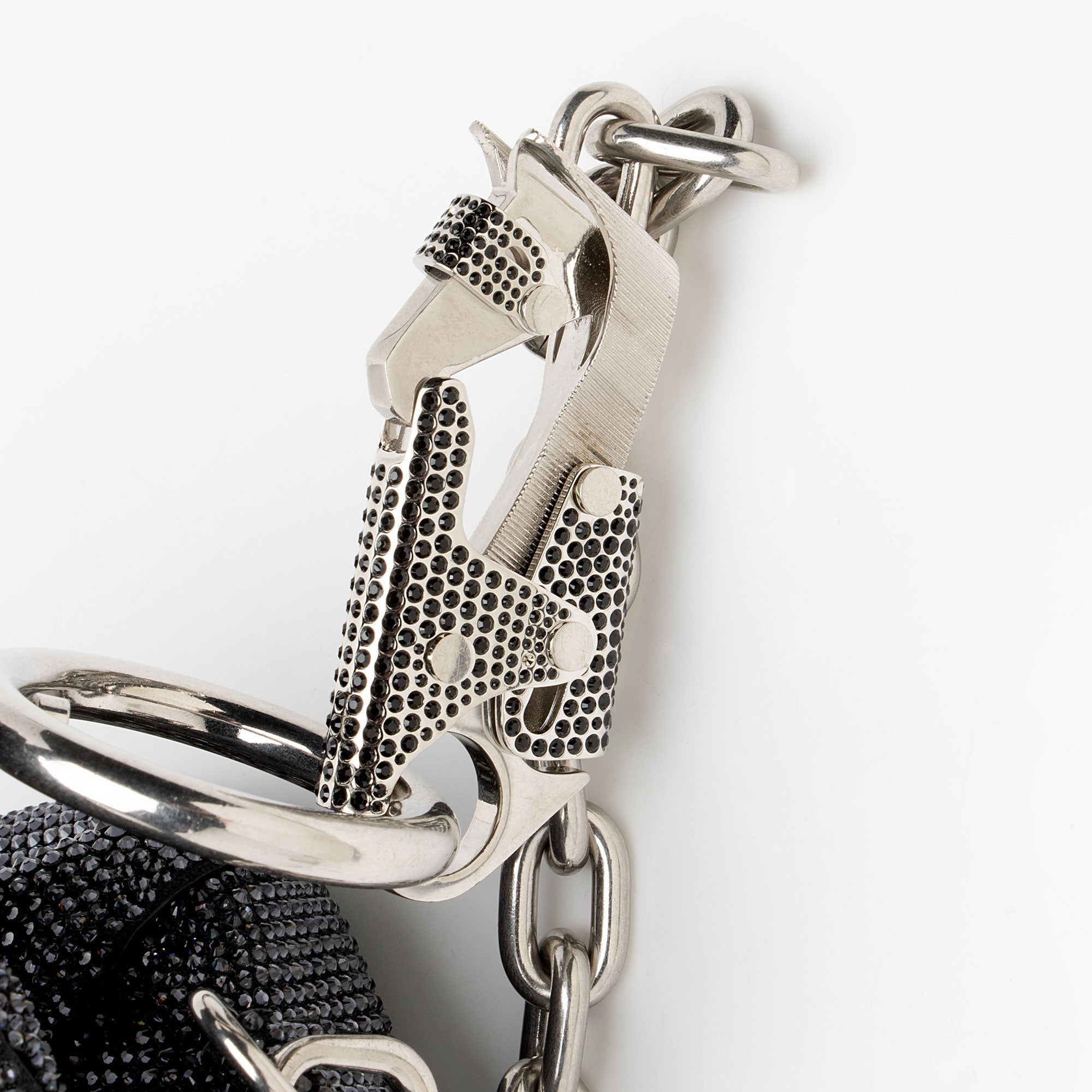 Burberry Suede Crystal Knight Mini Shoulder Bag
