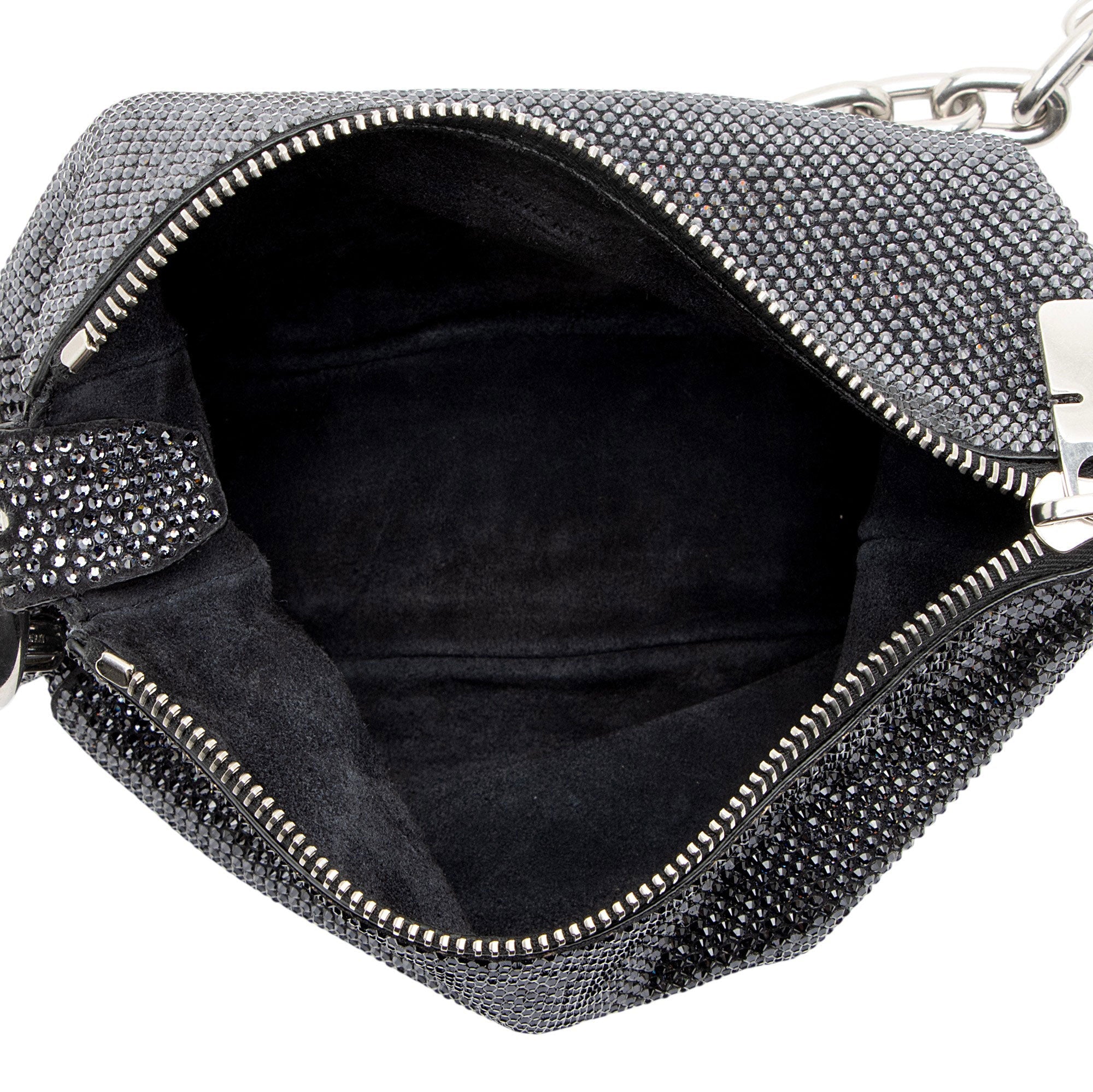 Burberry Suede Crystal Knight Mini Shoulder Bag
