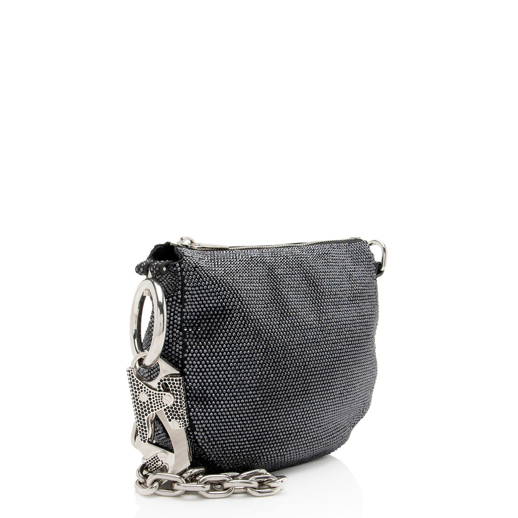 Burberry Suede Crystal Knight Mini Shoulder Bag