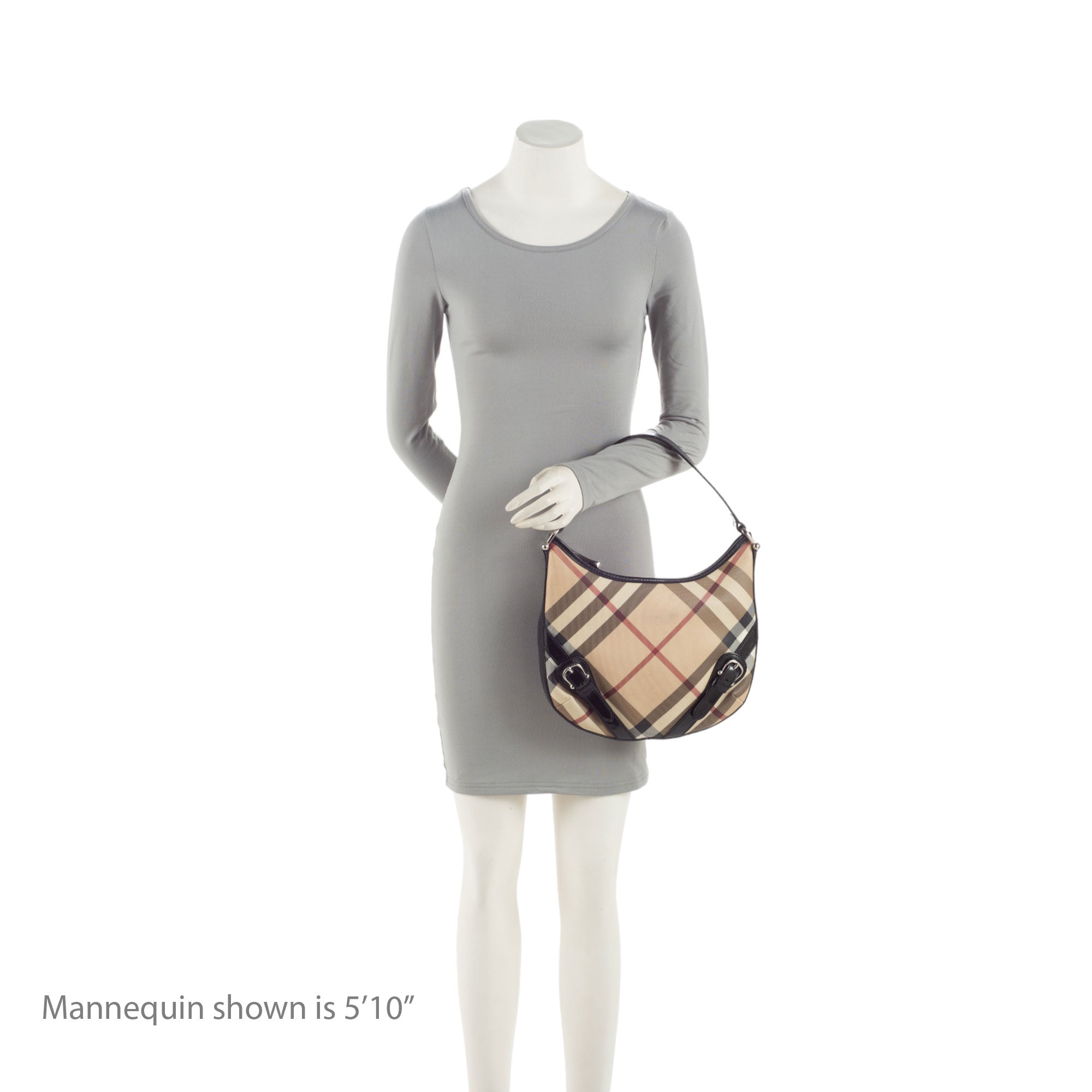 Burberry Super Nova Check Larkin Hobo (SHF-2u5sFX)