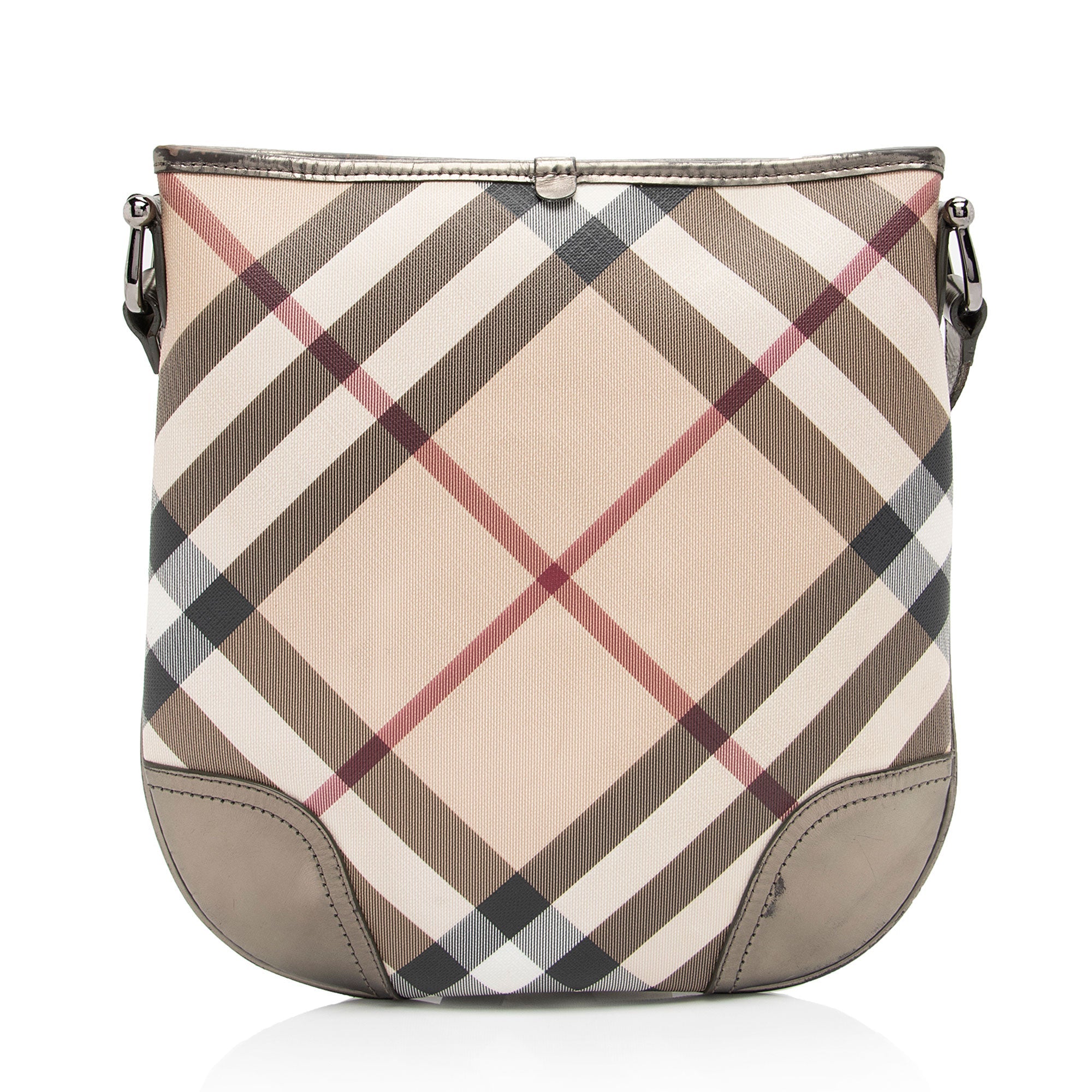 Burberry Super Nova Check Metallic Leather Crossbody Bag (SHF-lQZJ0s)