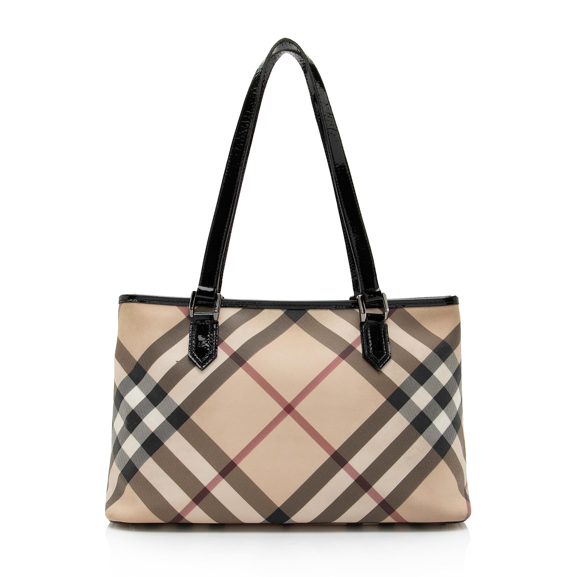 Burberry Super Nova Check Regent Tote (SHF-hyJb8u)
