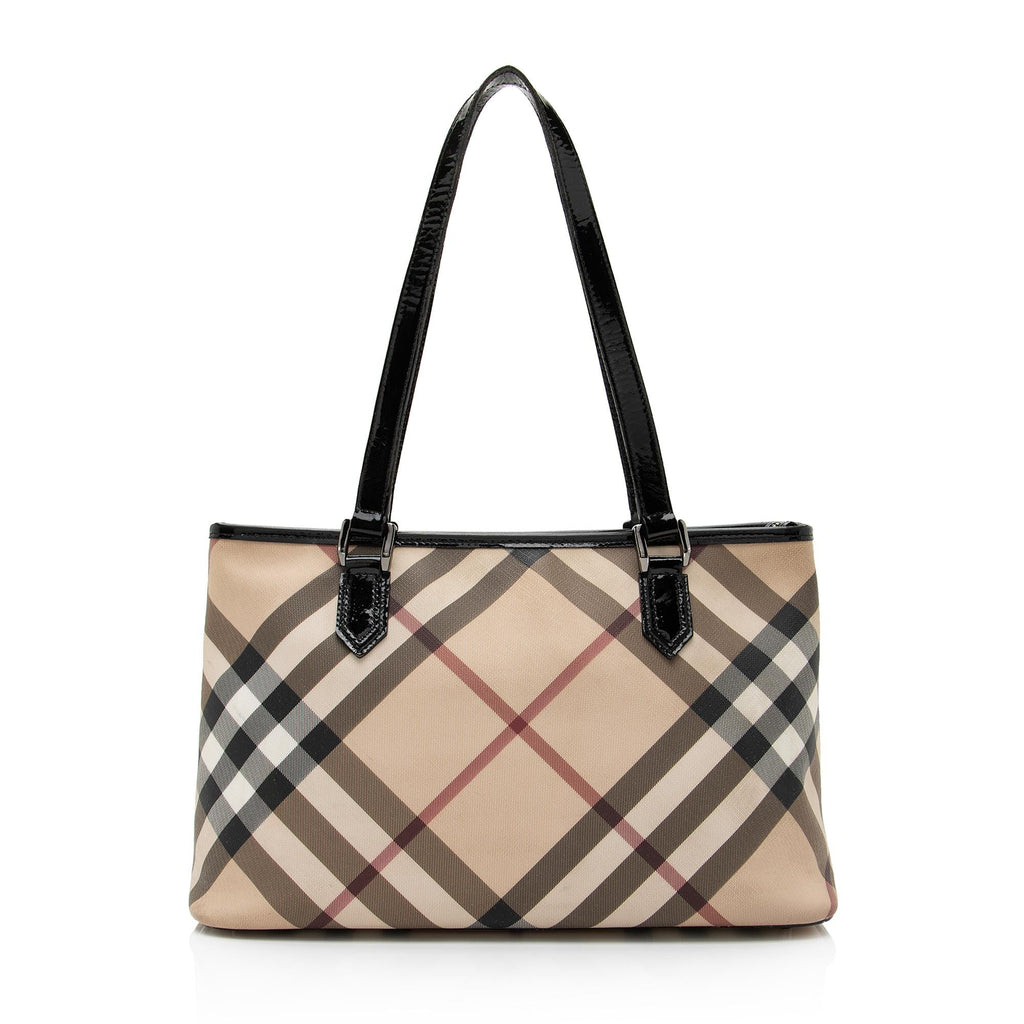 Burberry Super Nova Check Regent Tote (SHF-hyJb8u)