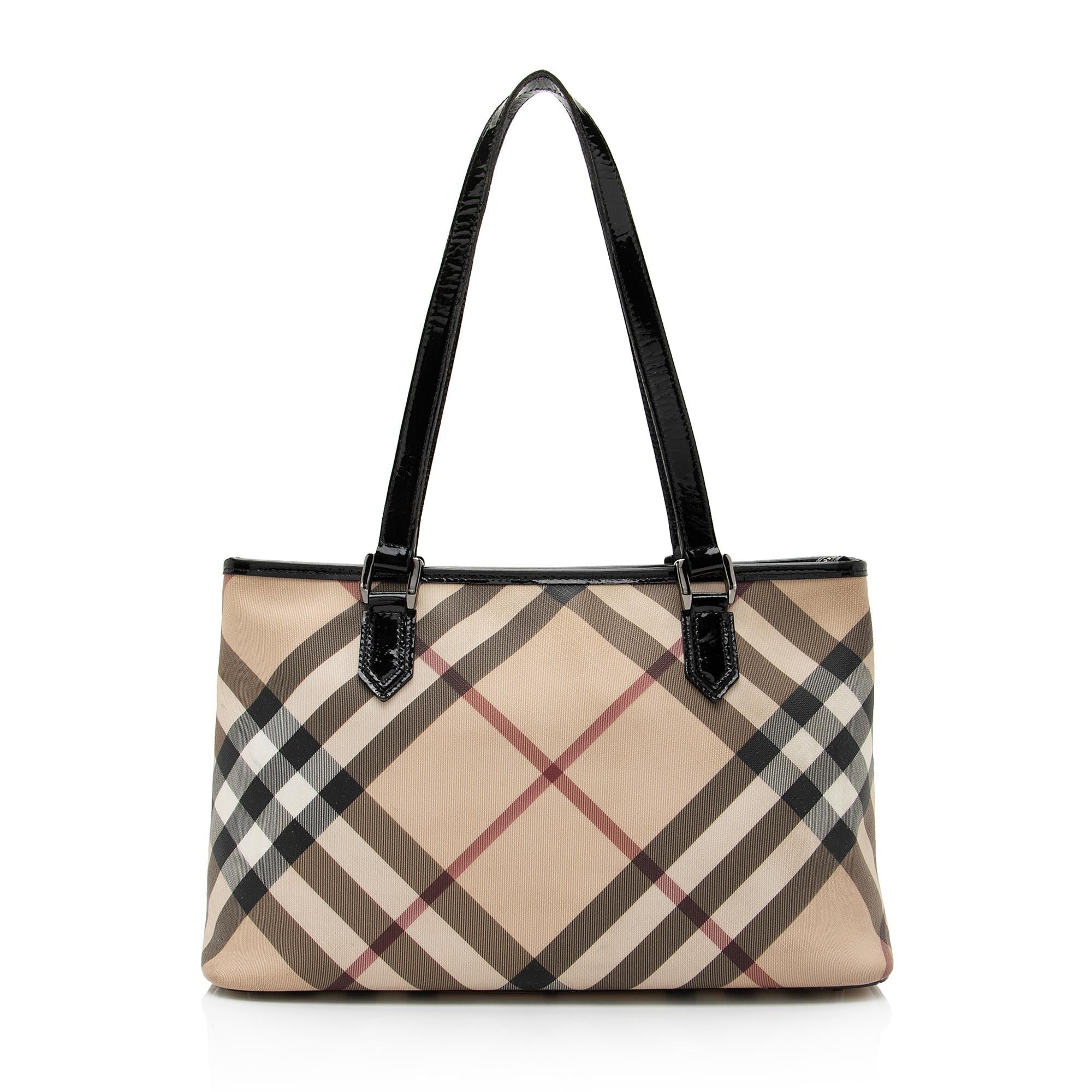 Burberry Super Nova Check Regent Tote (SHF-hyJb8u)