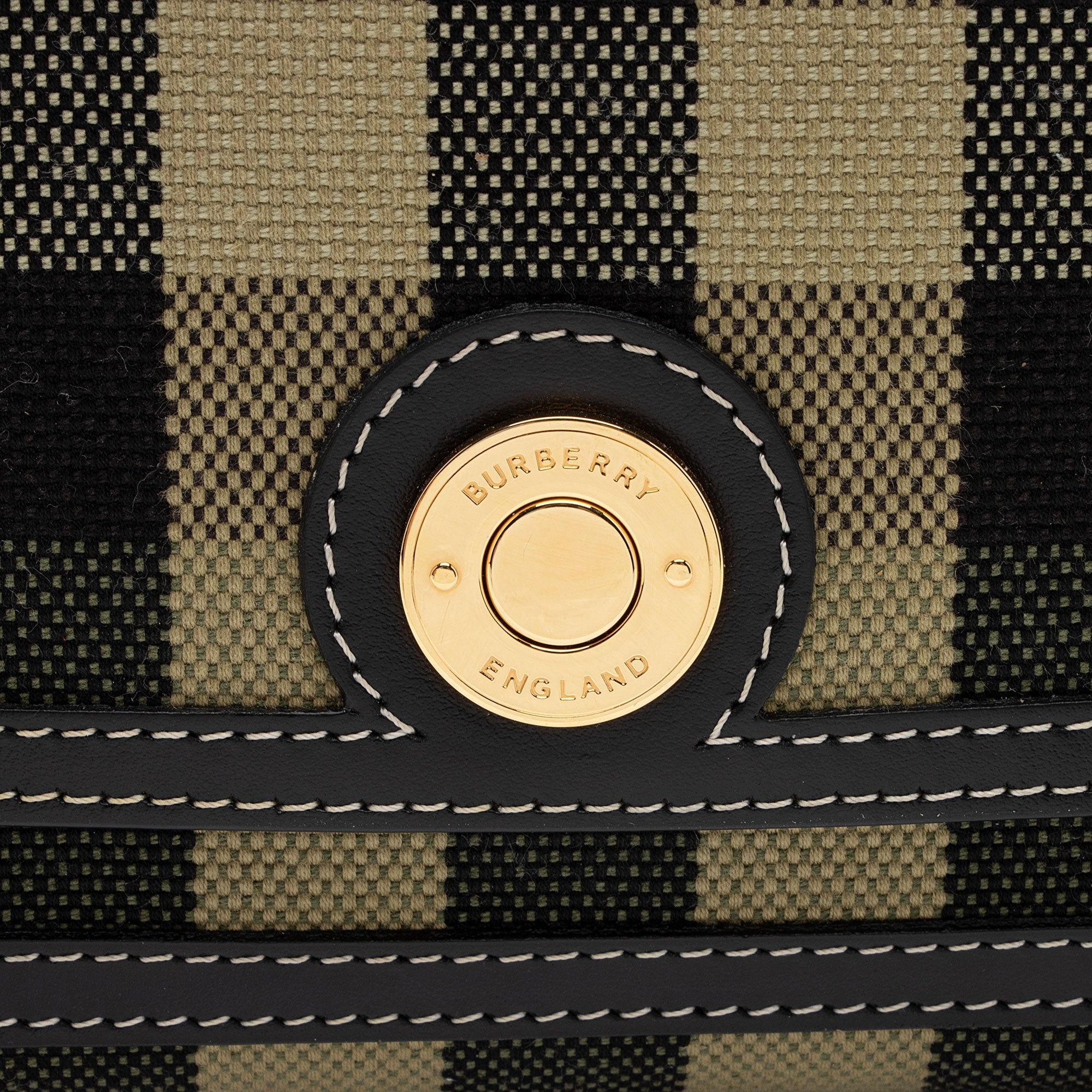 Burberry Tartan Check Calfskin Note Bag (SHF-Ek9q6h)