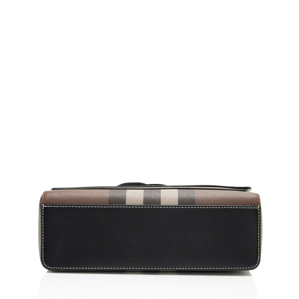 Burberry Tartan Check Calfskin Note Bag
