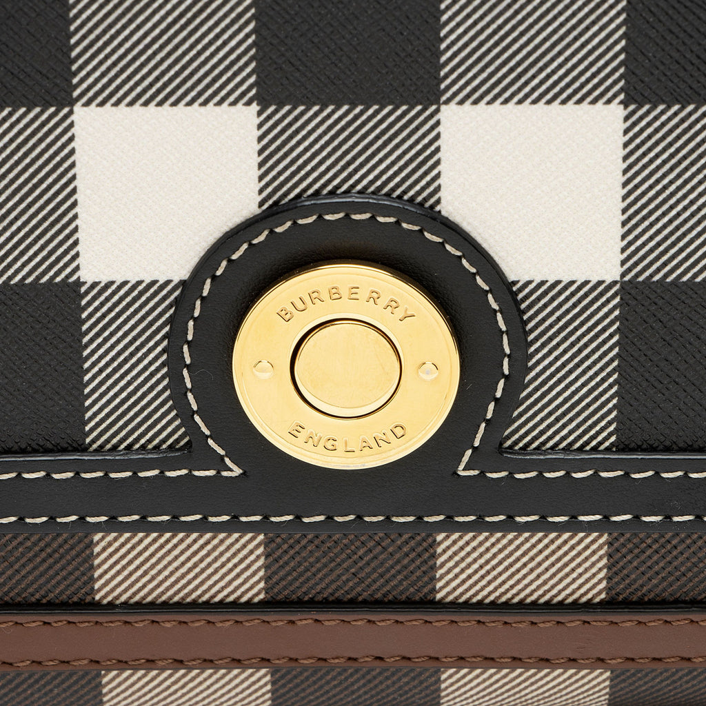Burberry Tartan Check Calfskin Note Bag