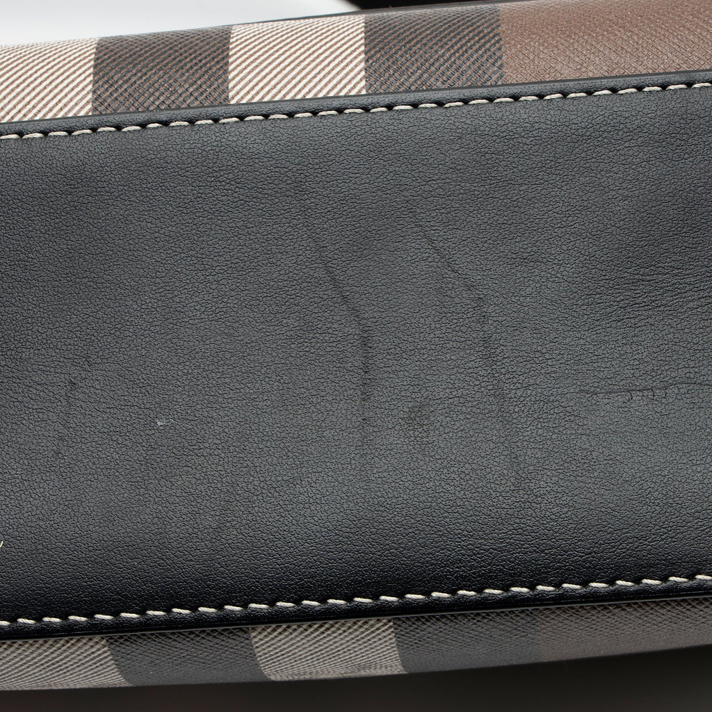 Burberry Tartan Check Calfskin Note Bag