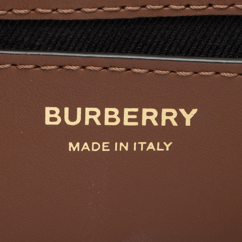 Burberry Tartan Check Calfskin Note Bag